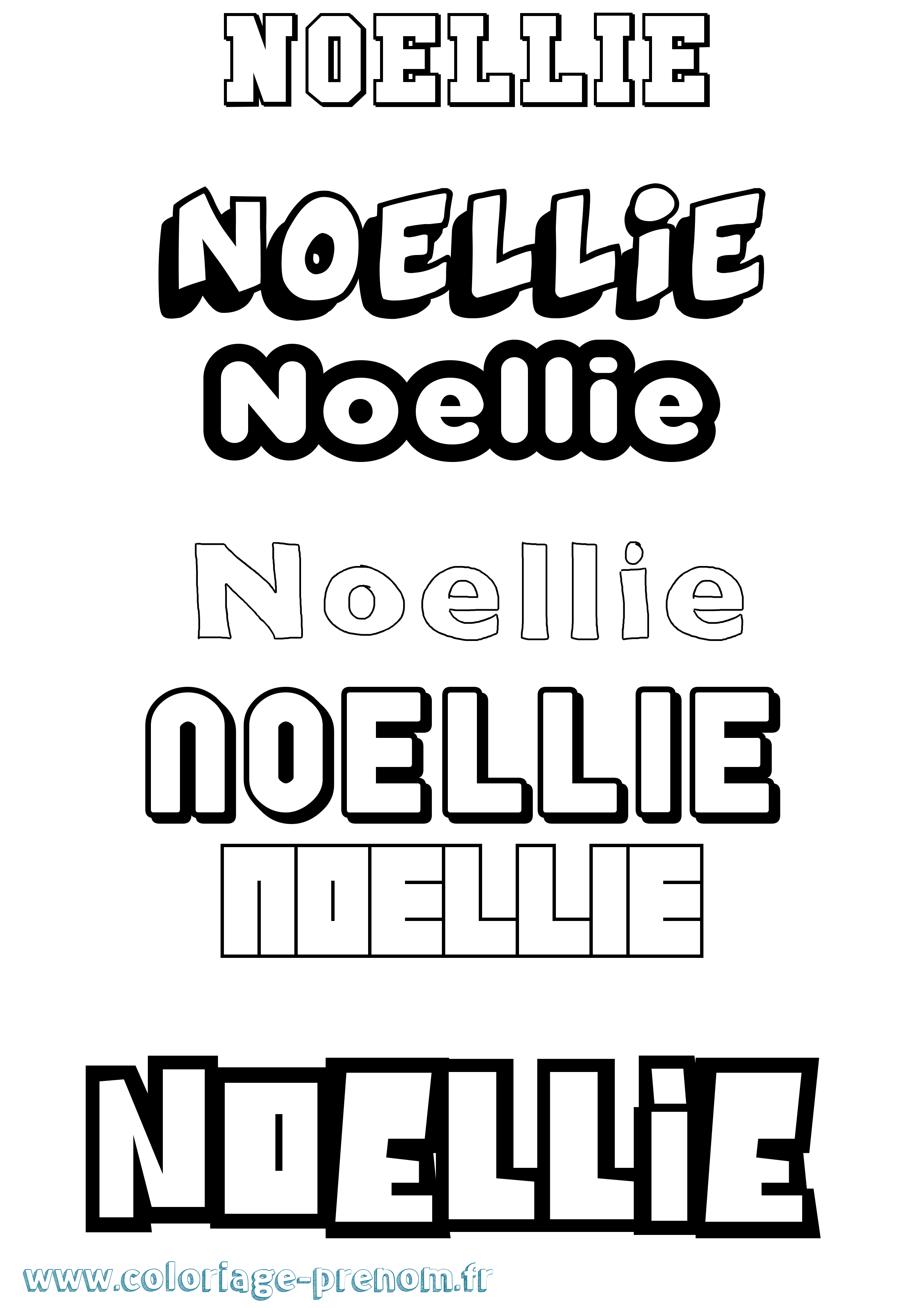 Coloriage Noellie Simple Coloriage prénom Noellie Simple