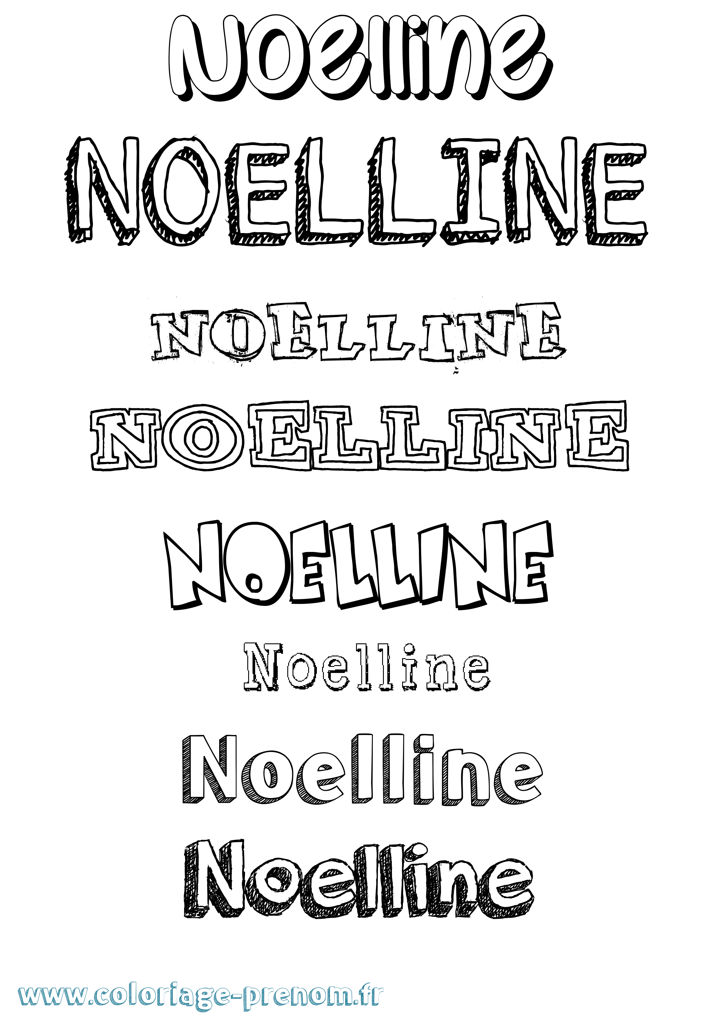 Coloriage Noelline Dessiné Coloriage prénom Noelline Dessiné