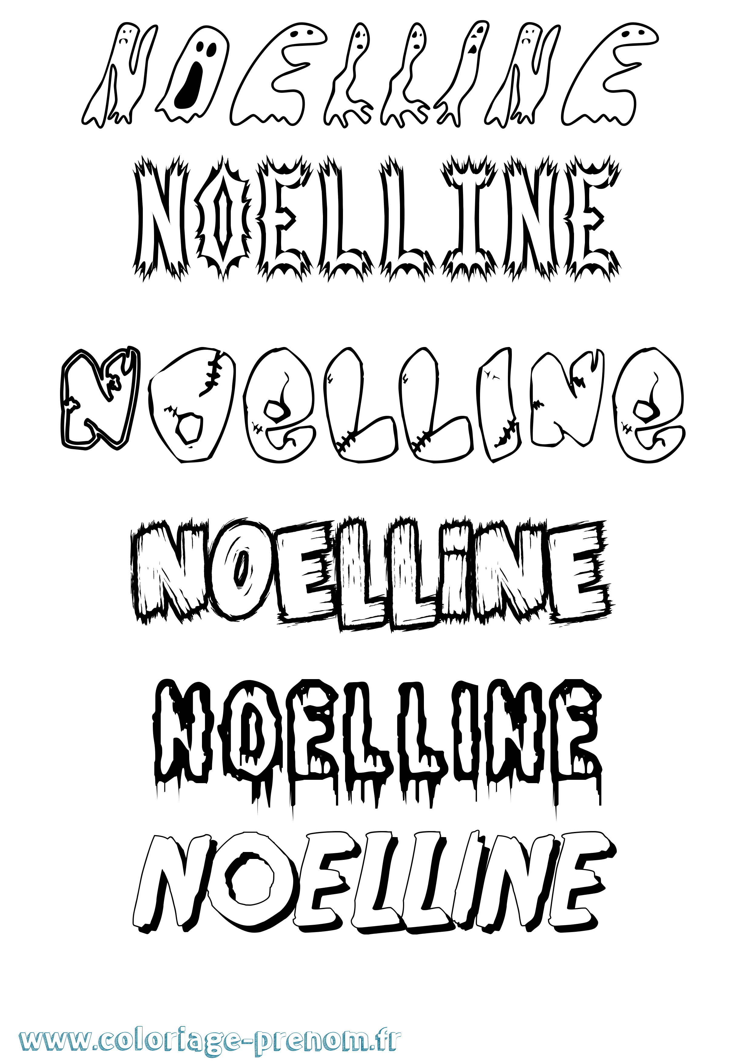 Coloriage Noelline Frisson Coloriage prénom Noelline Frisson