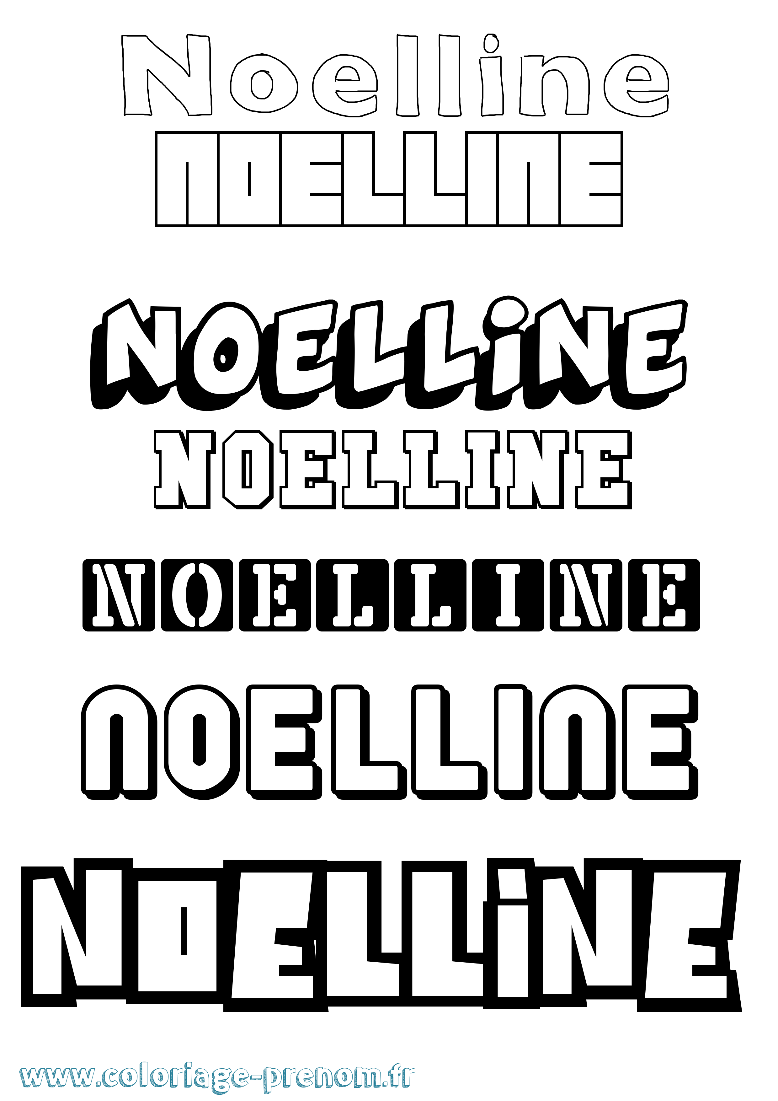 Coloriage Noelline Simple Coloriage prénom Noelline Simple