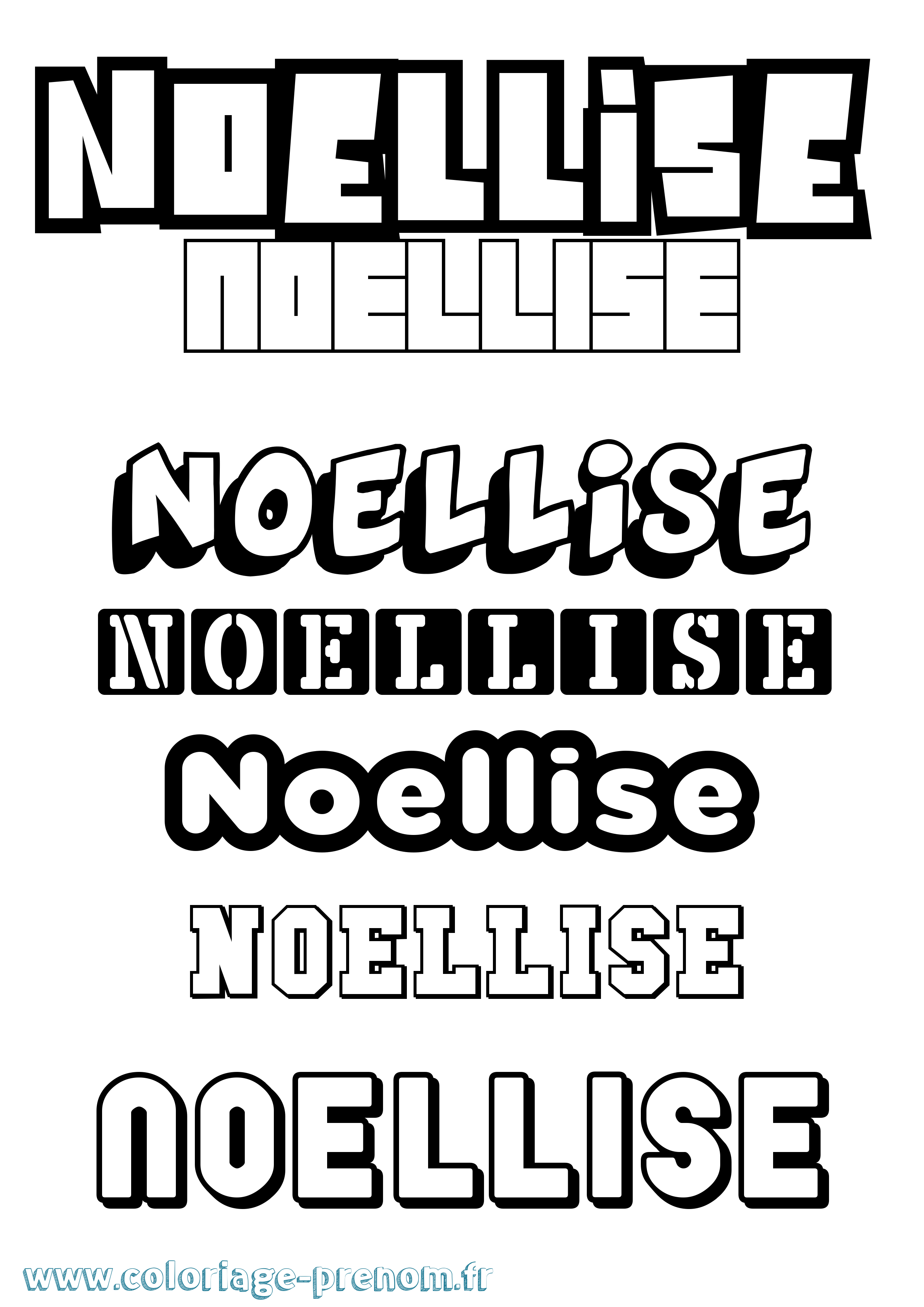 Coloriage Noellise Simple Coloriage prénom Noellise Simple