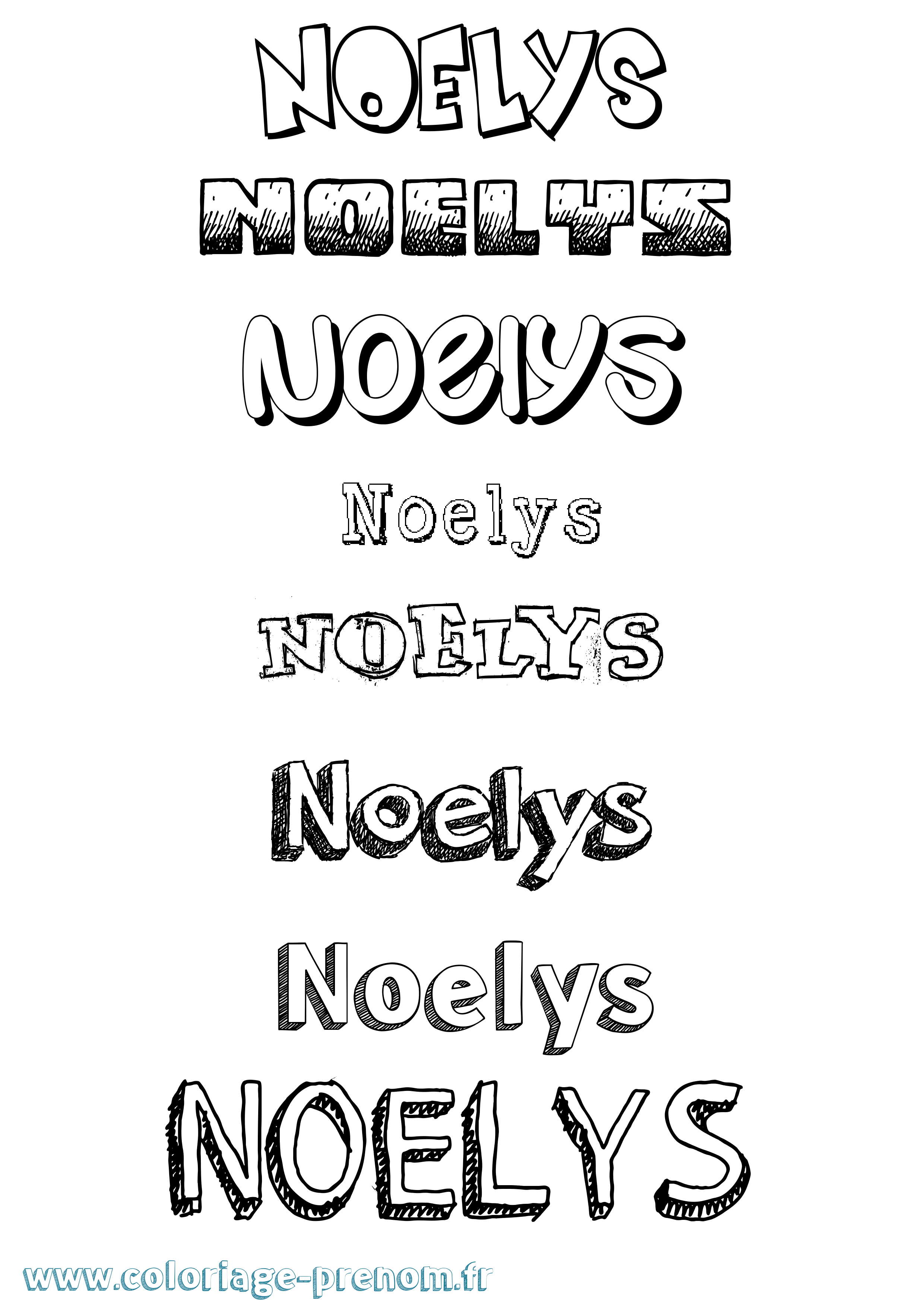 Coloriage Noelys Dessiné Coloriage prénom Noelys Dessiné