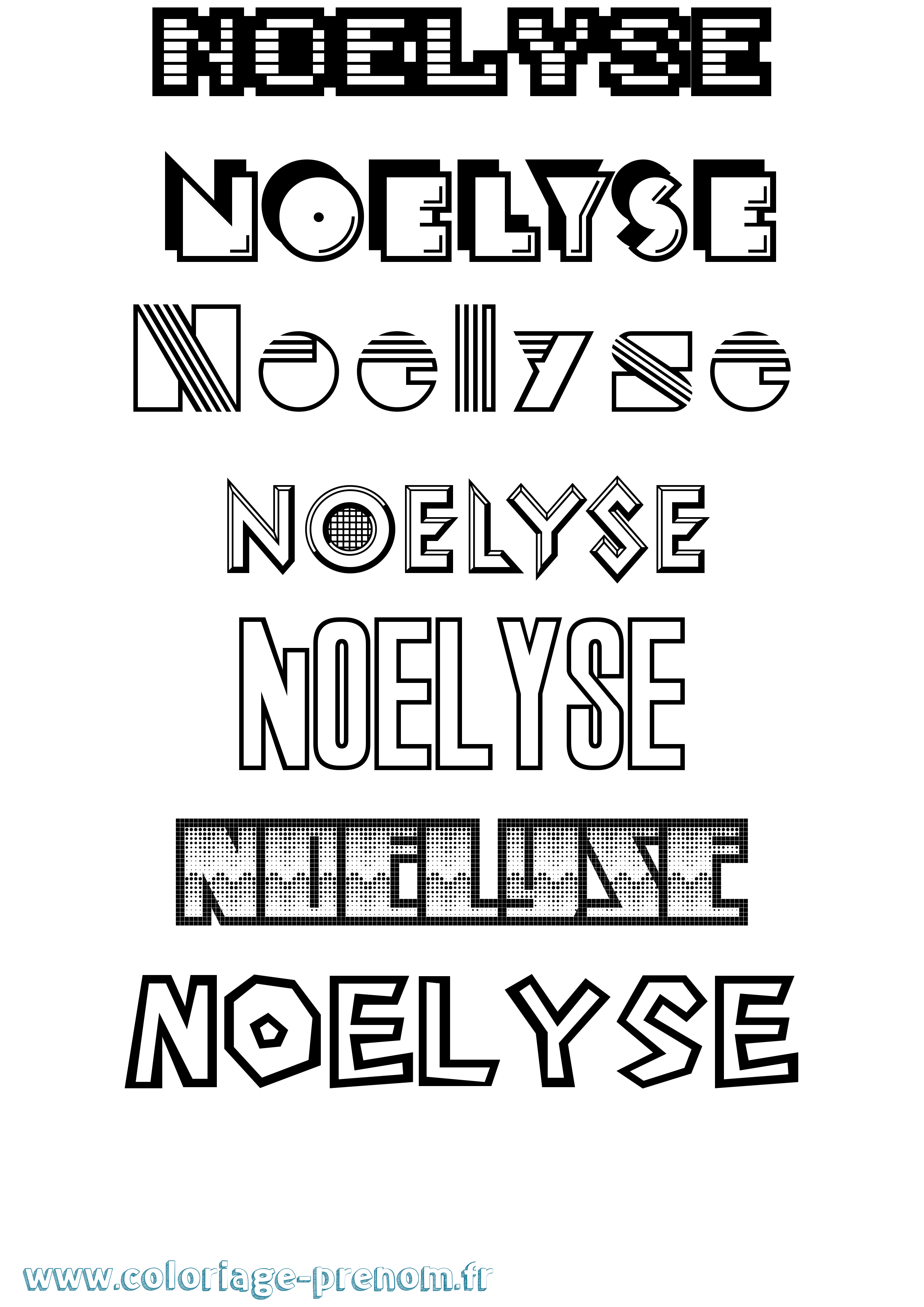 Coloriage Noelyse Jeux Vidéos Coloriage prénom Noelyse Jeux Vidéos