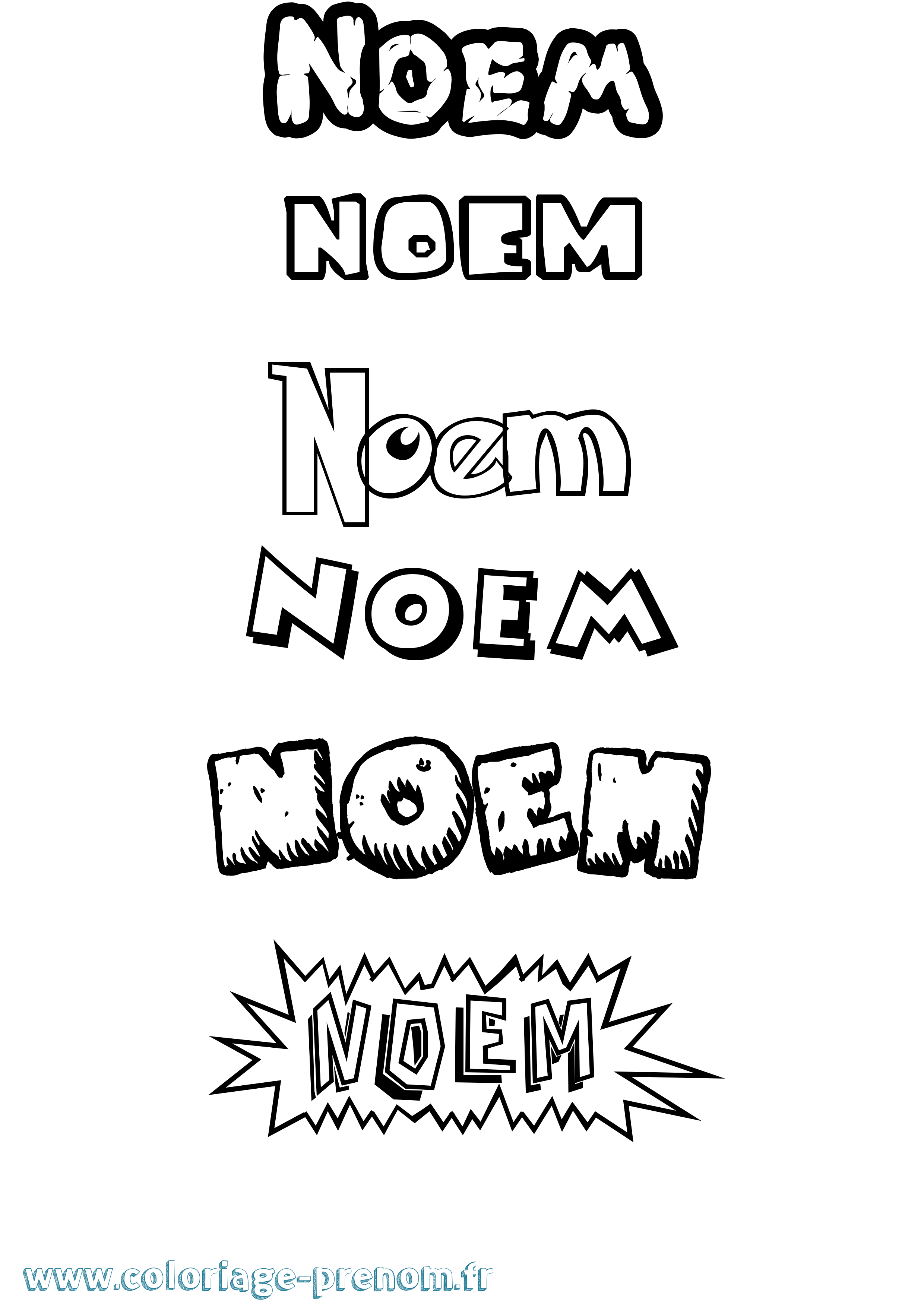 Coloriage Noem Dessin Animé Coloriage prénom Noem Dessin Animé
