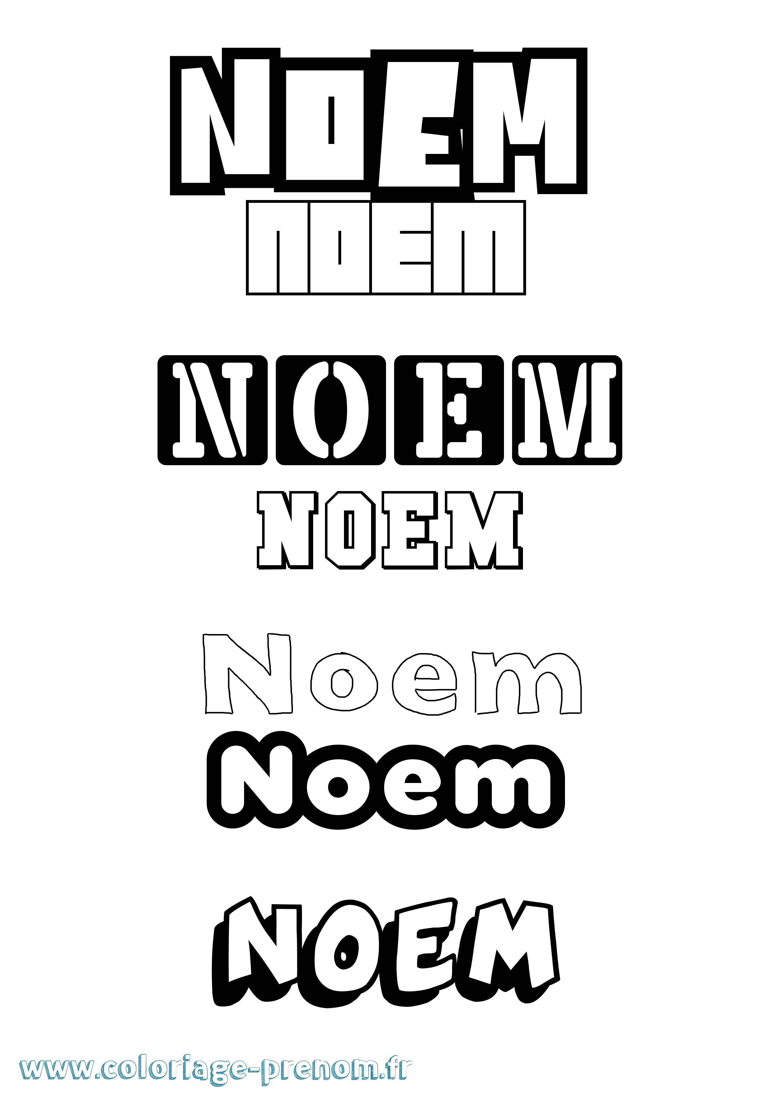 Coloriage Noem Simple Coloriage prénom Noem Simple