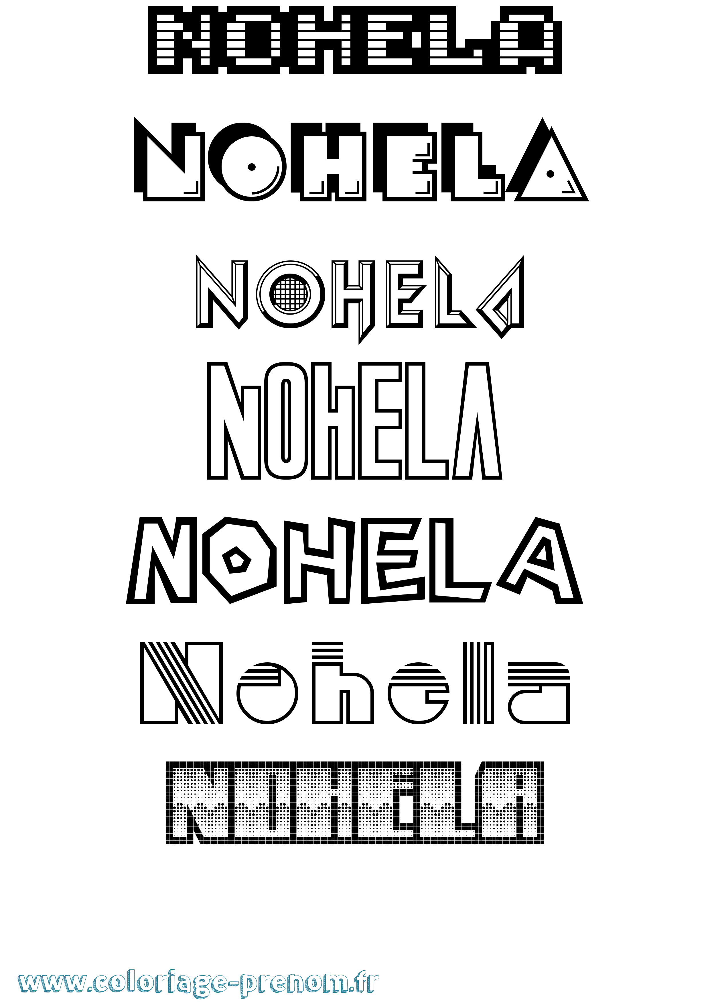 Coloriage Nohela Jeux Vidéos Coloriage prénom Nohela Jeux Vidéos
