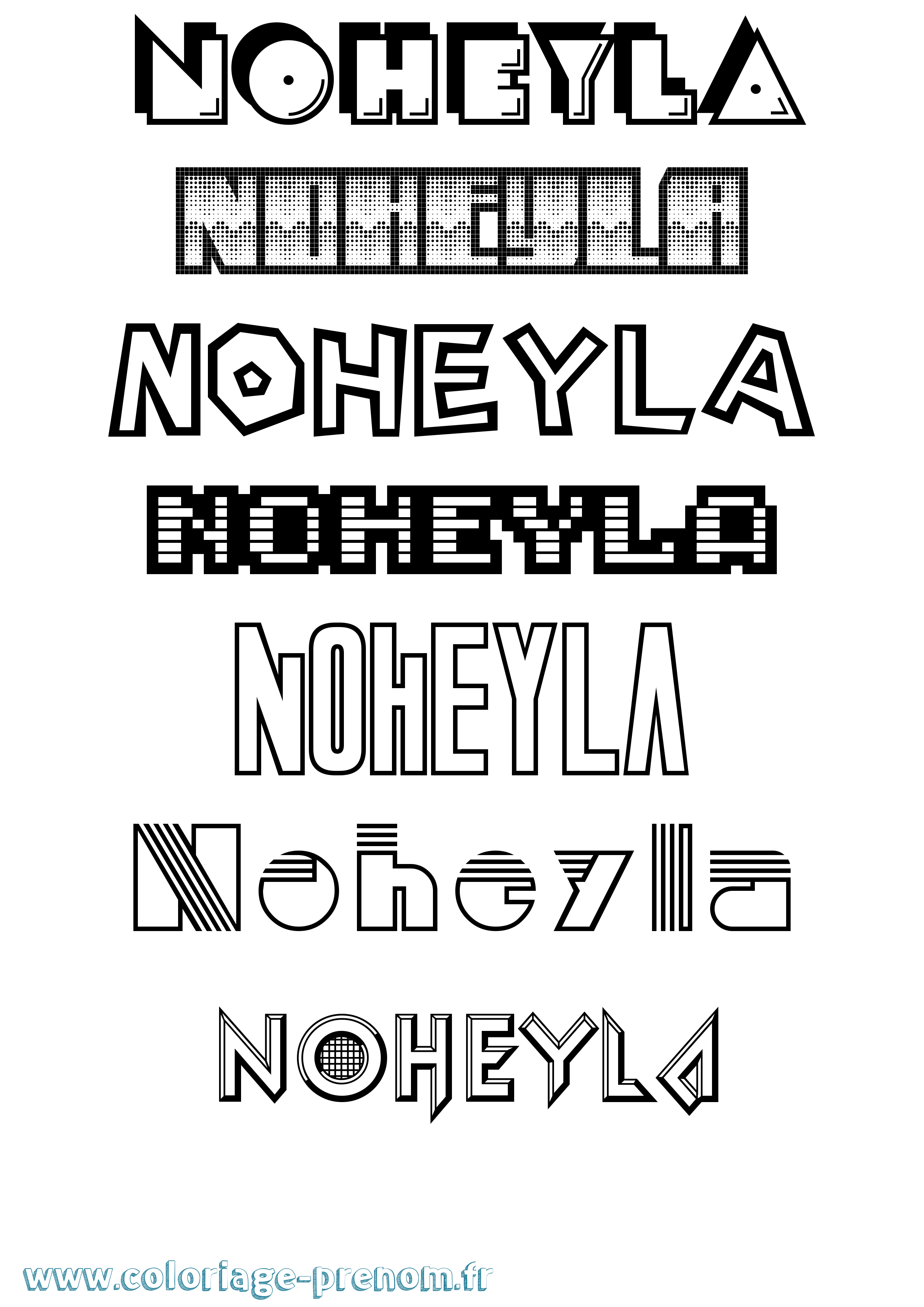 Coloriage Noheyla Jeux Vidéos Coloriage prénom Noheyla Jeux Vidéos