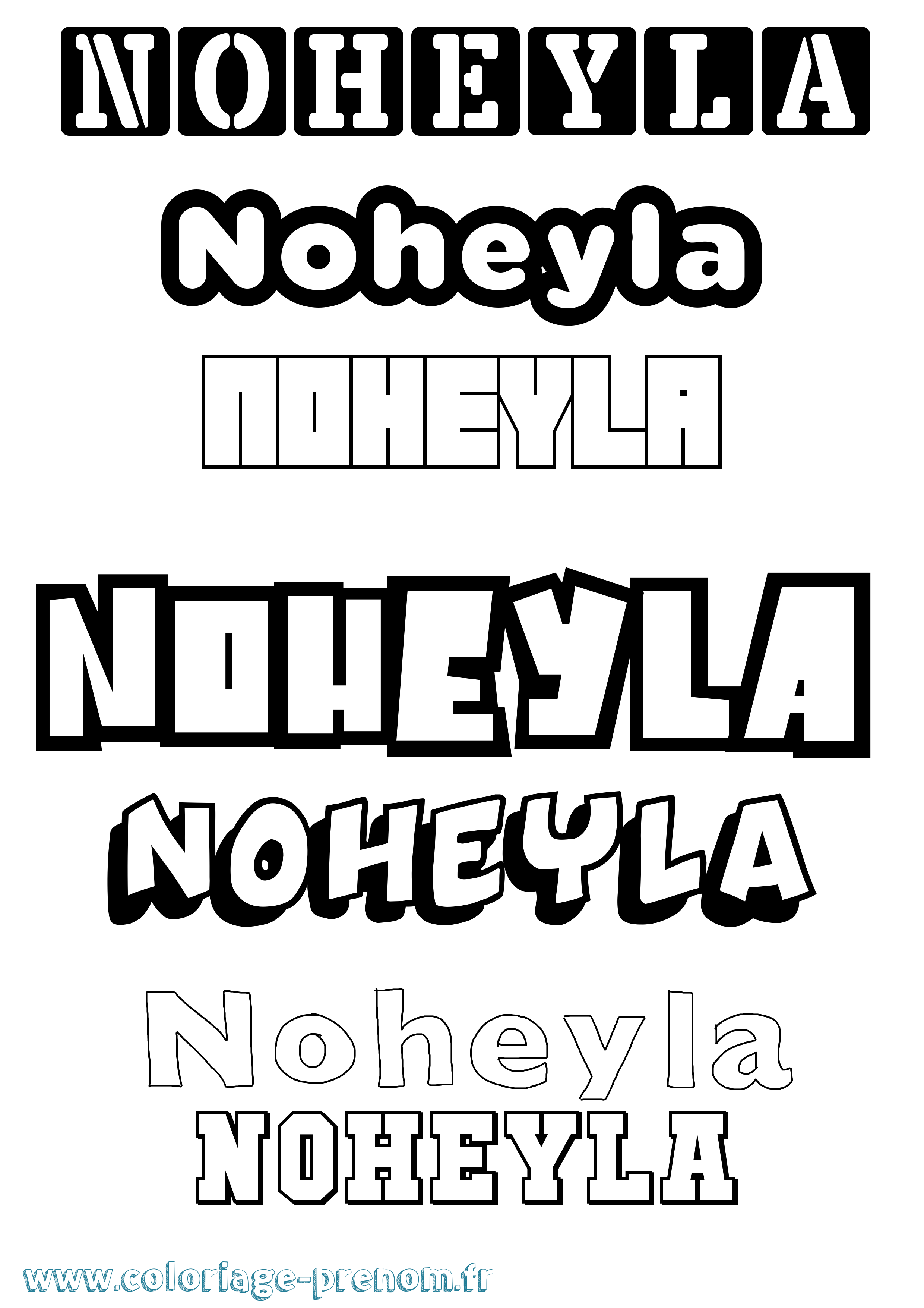 Coloriage Noheyla Simple Coloriage prénom Noheyla Simple