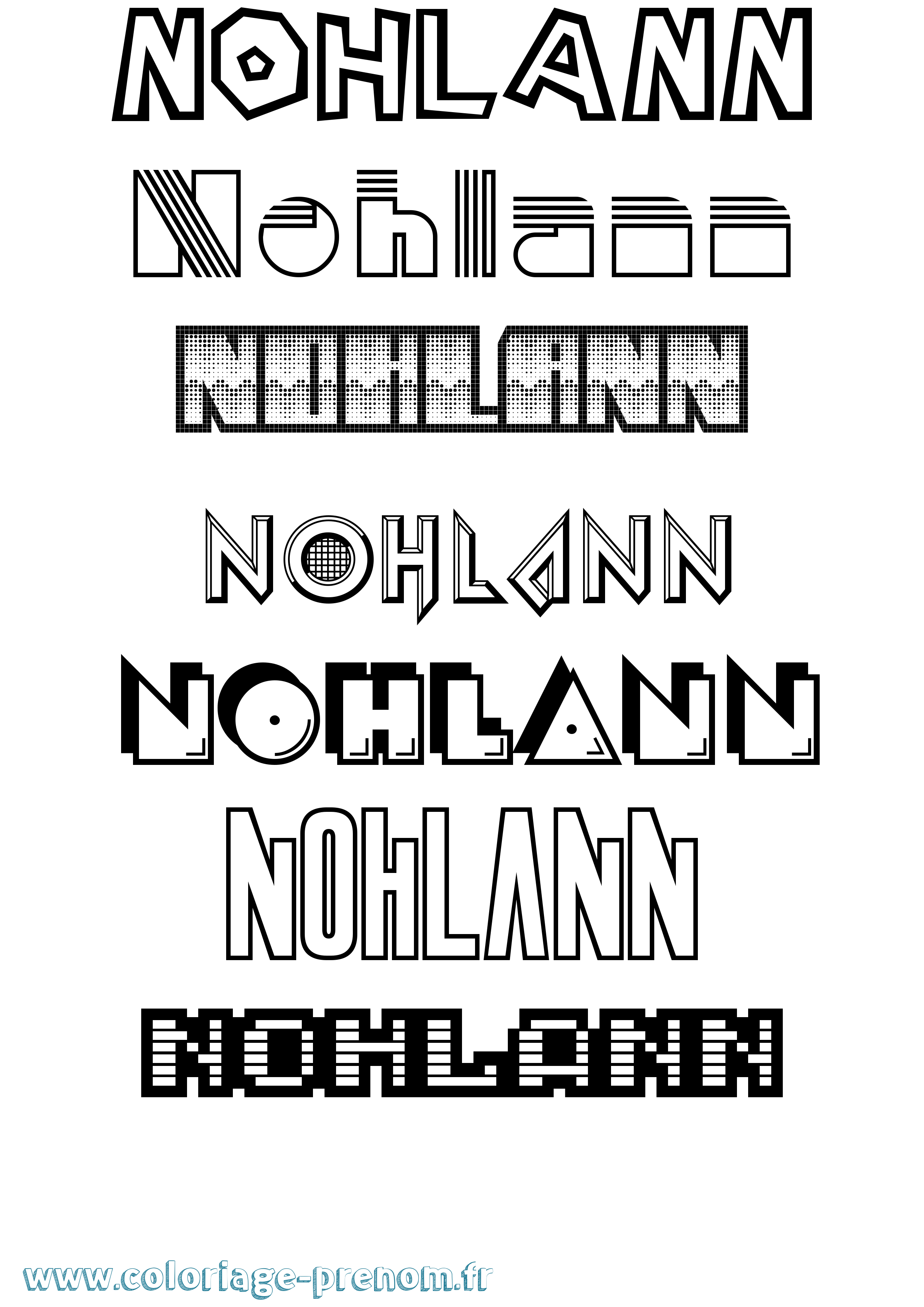 Coloriage Nohlann Jeux Vidéos Coloriage prénom Nohlann Jeux Vidéos