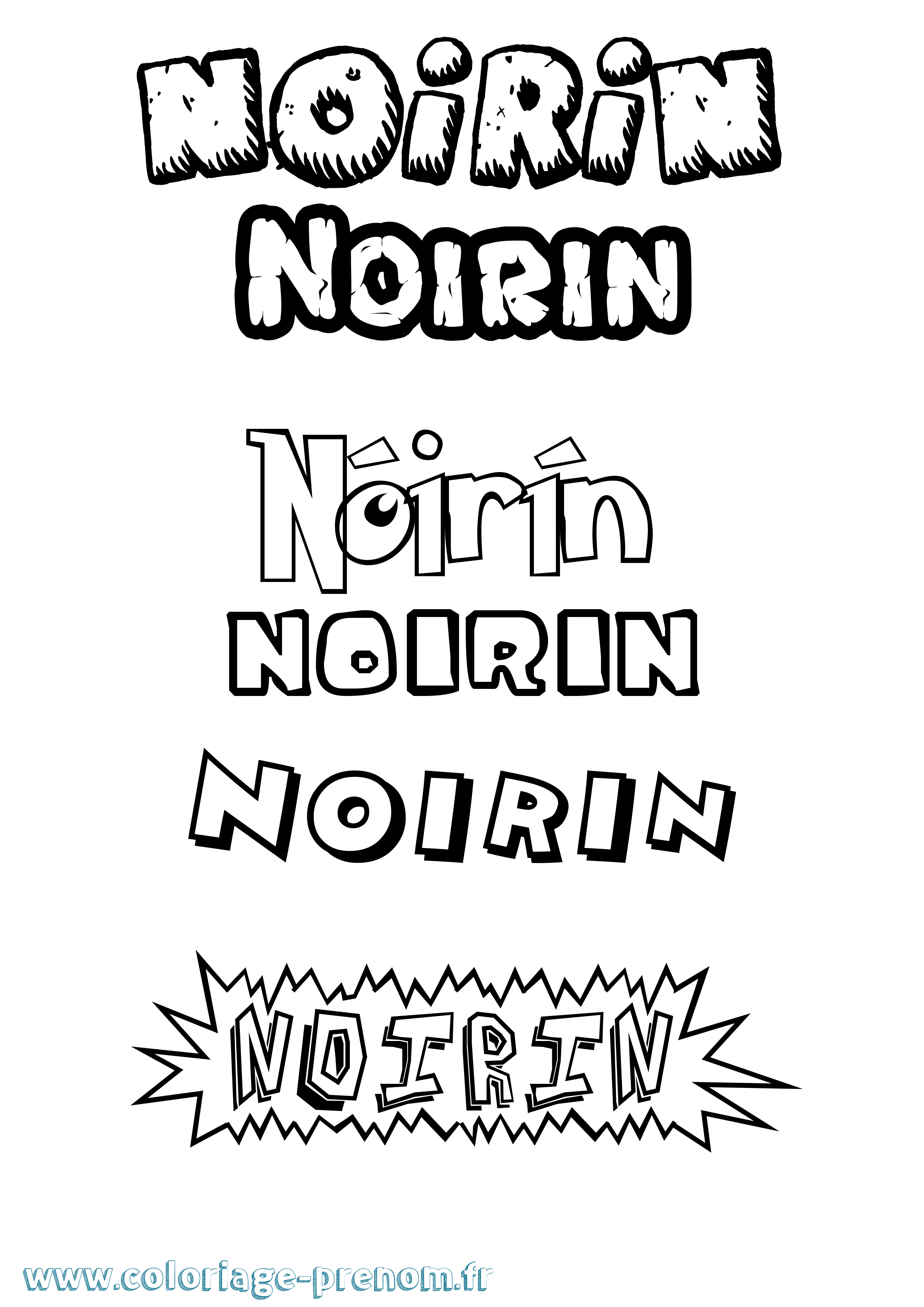 Coloriage Nóirín Dessin Animé Coloriage prénom Nóirín Dessin Animé
