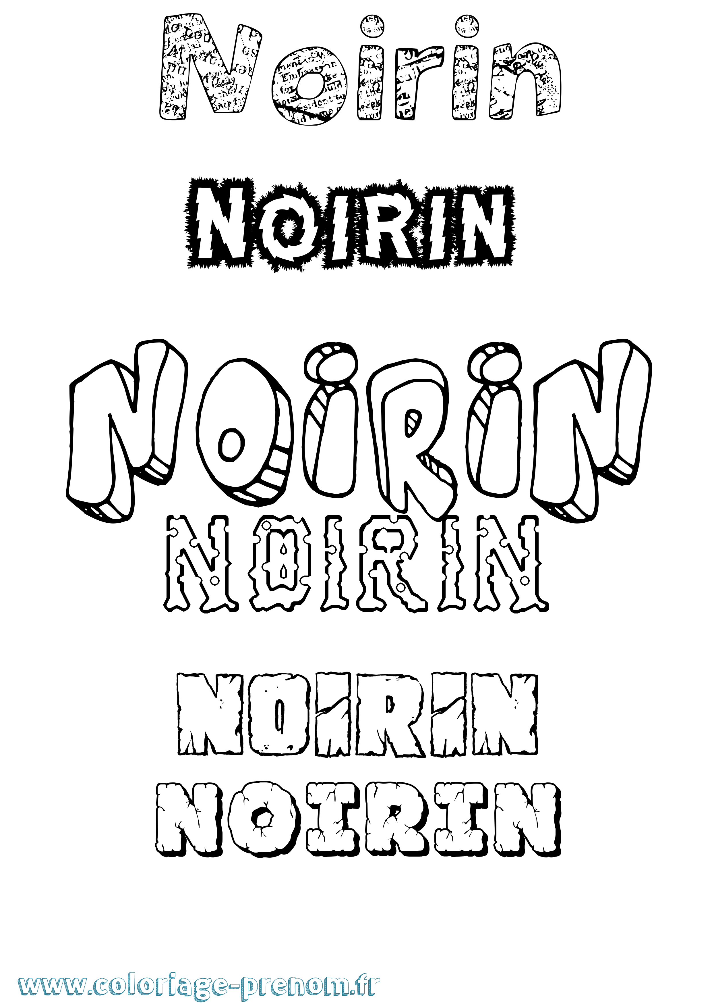 Coloriage Nóirín Destructuré Coloriage prénom Nóirín Destructuré