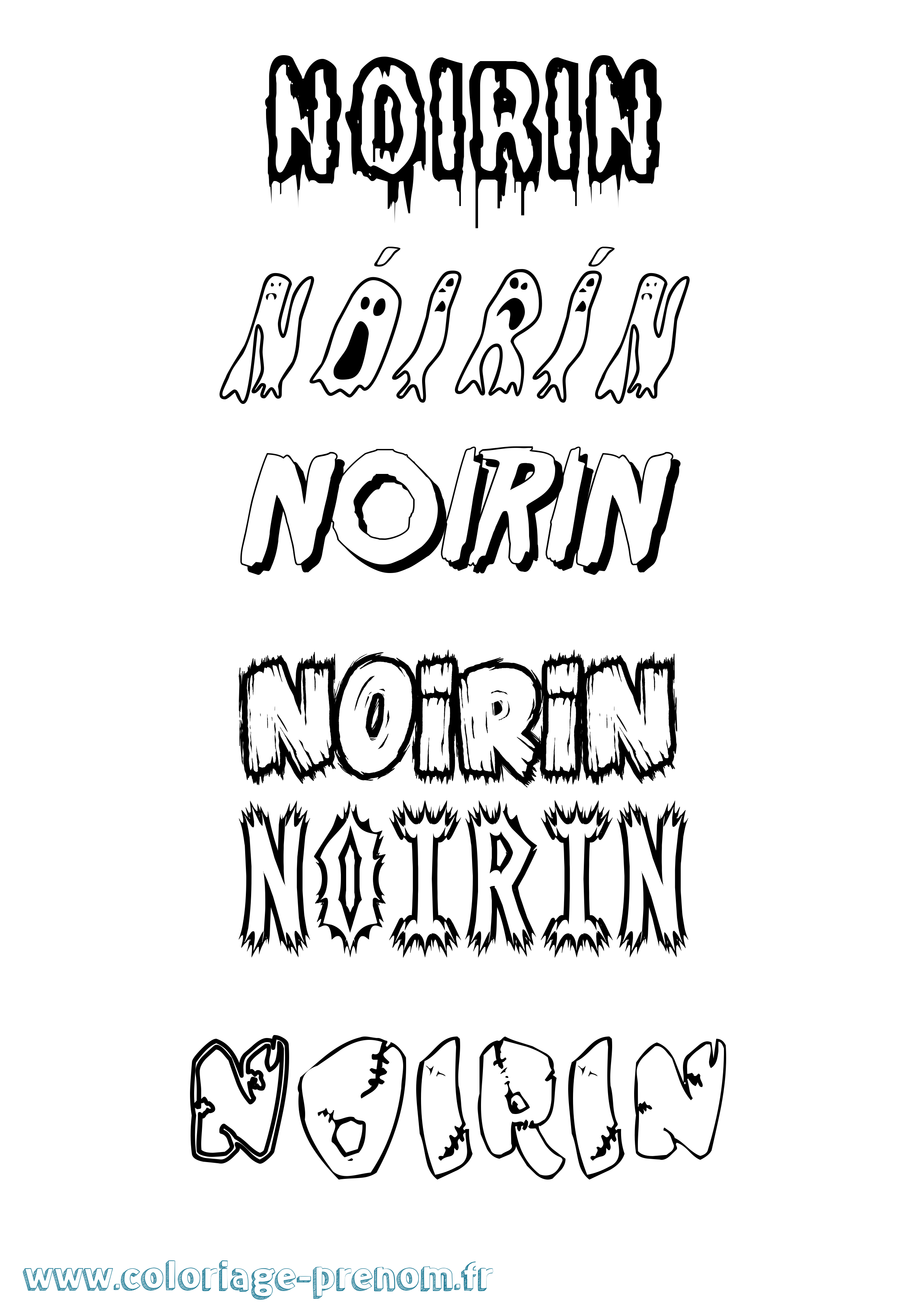 Coloriage Nóirín Frisson Coloriage prénom Nóirín Frisson