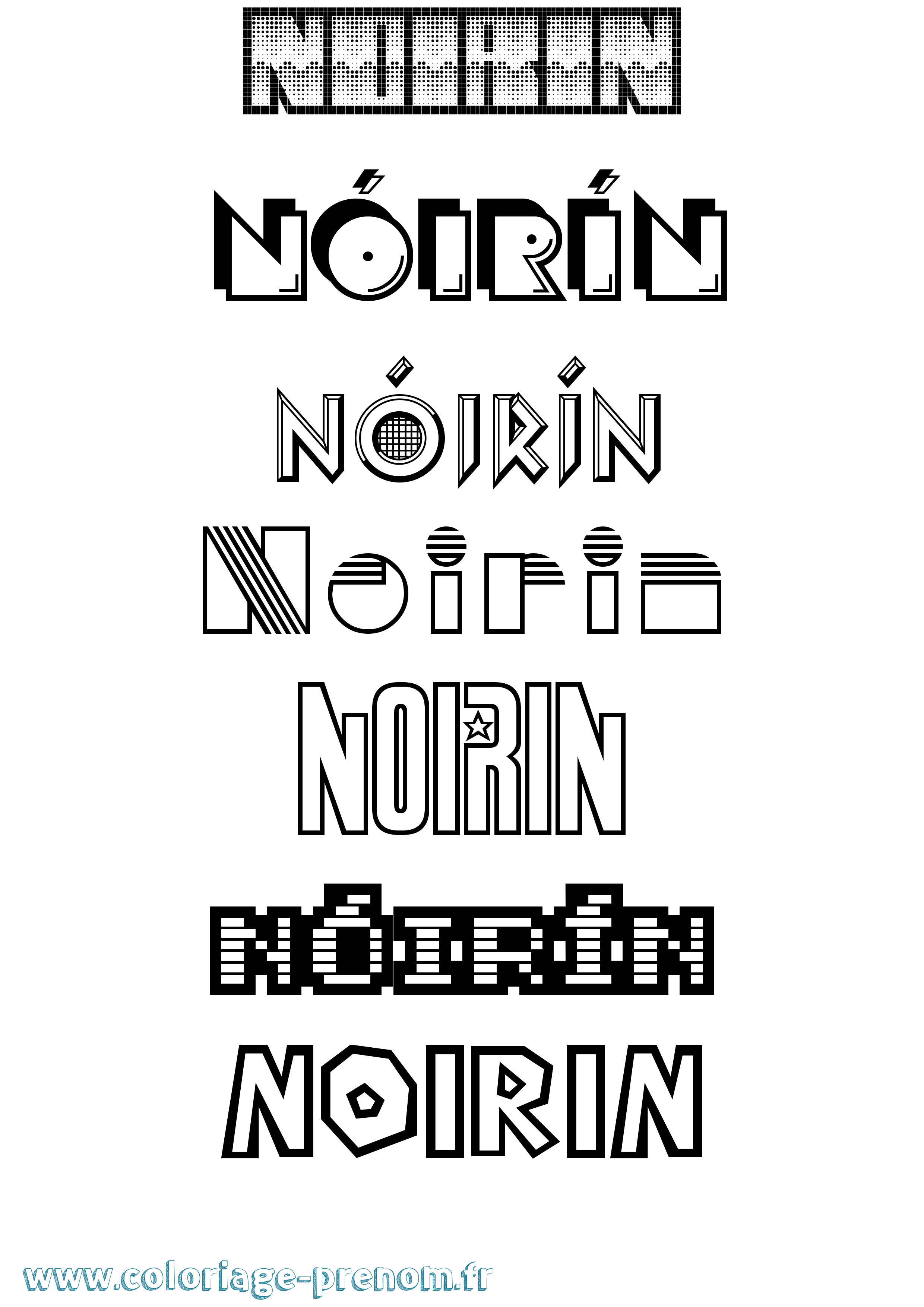 Coloriage Nóirín Jeux Vidéos Coloriage prénom Nóirín Jeux Vidéos