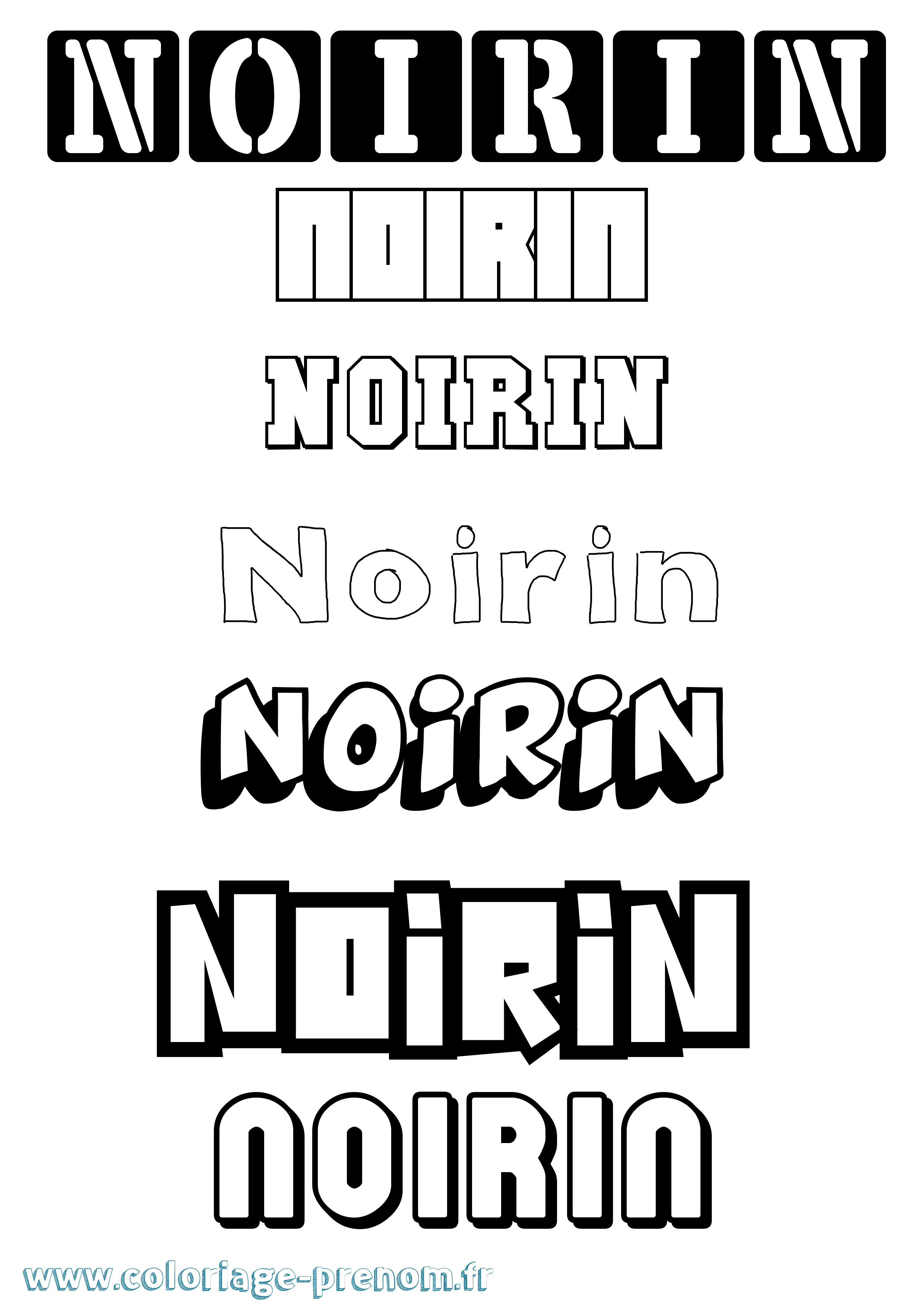 Coloriage Nóirín Simple Coloriage prénom Nóirín Simple