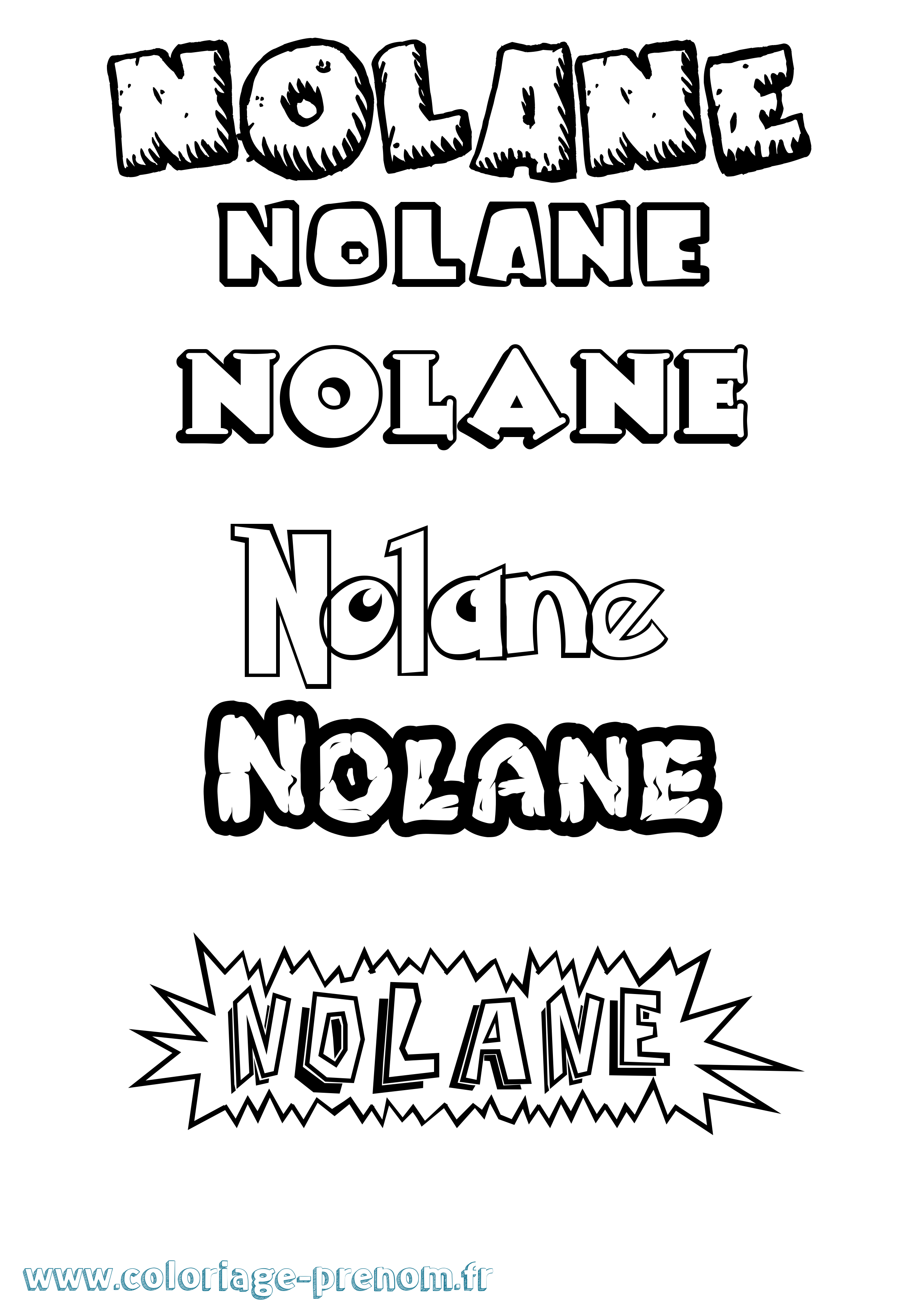 Coloriage Nolane Dessin Animé Coloriage prénom Nolane Dessin Animé