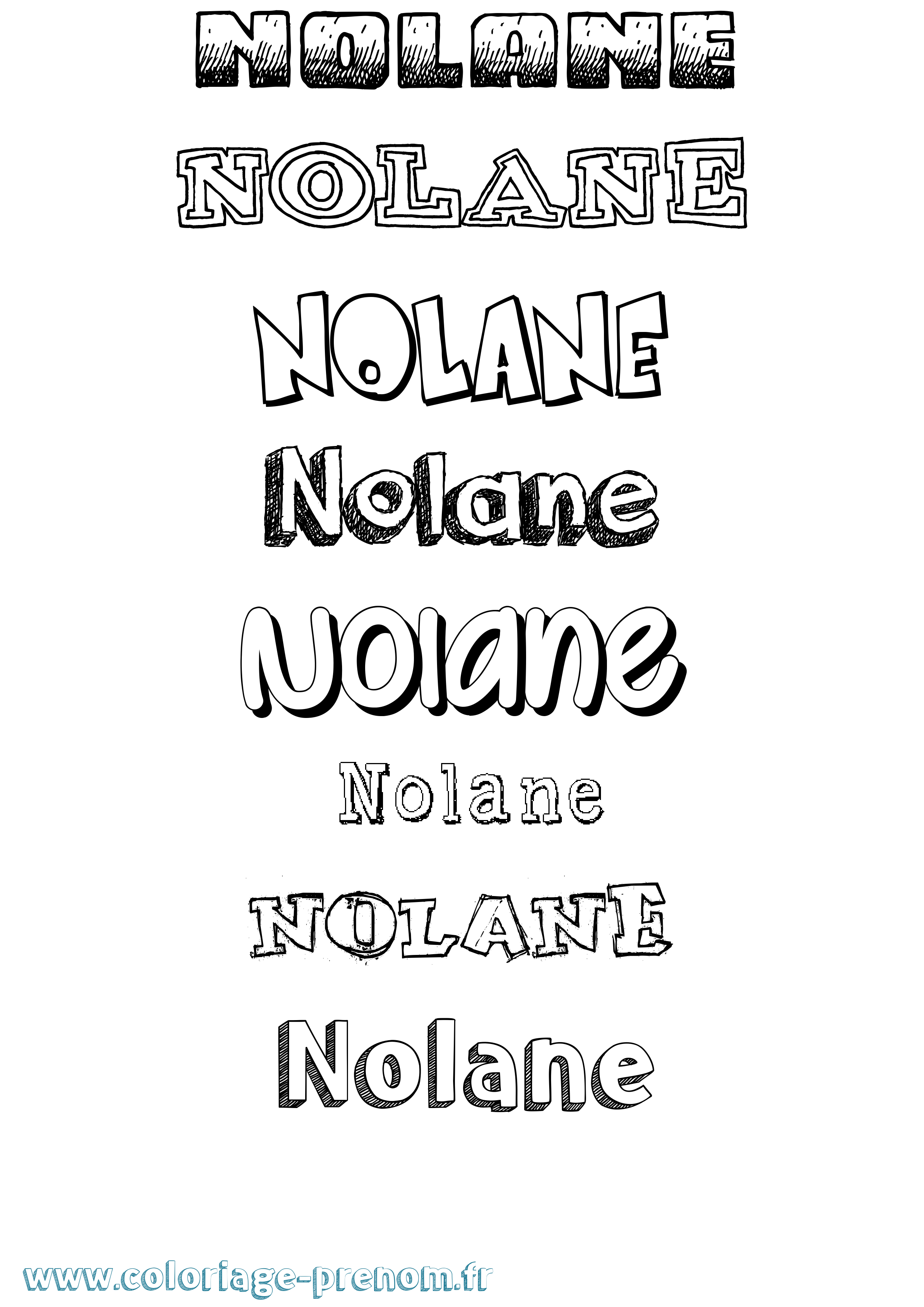 Coloriage Nolane Dessiné Coloriage prénom Nolane Dessiné
