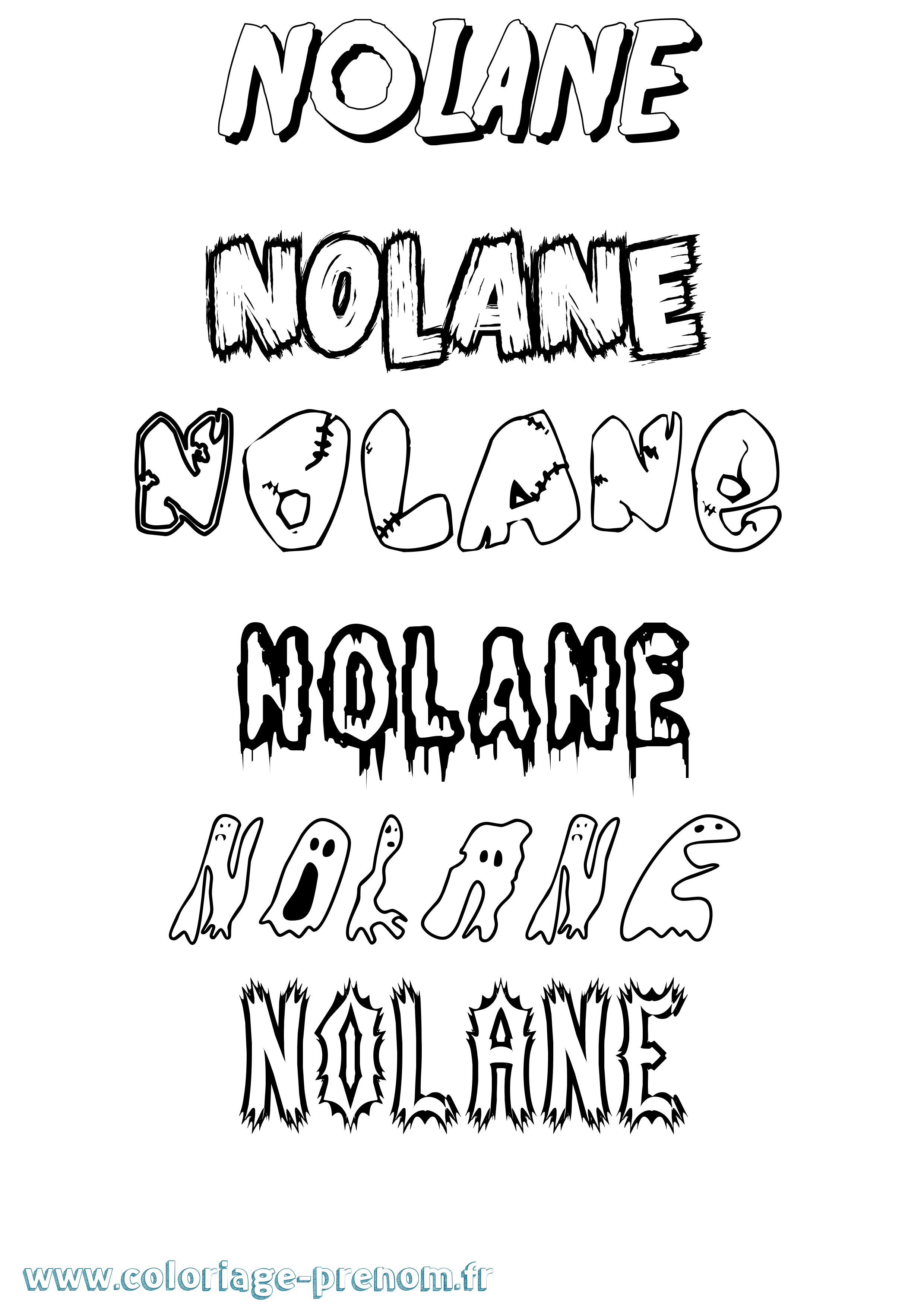 Coloriage Nolane Frisson Coloriage prénom Nolane Frisson
