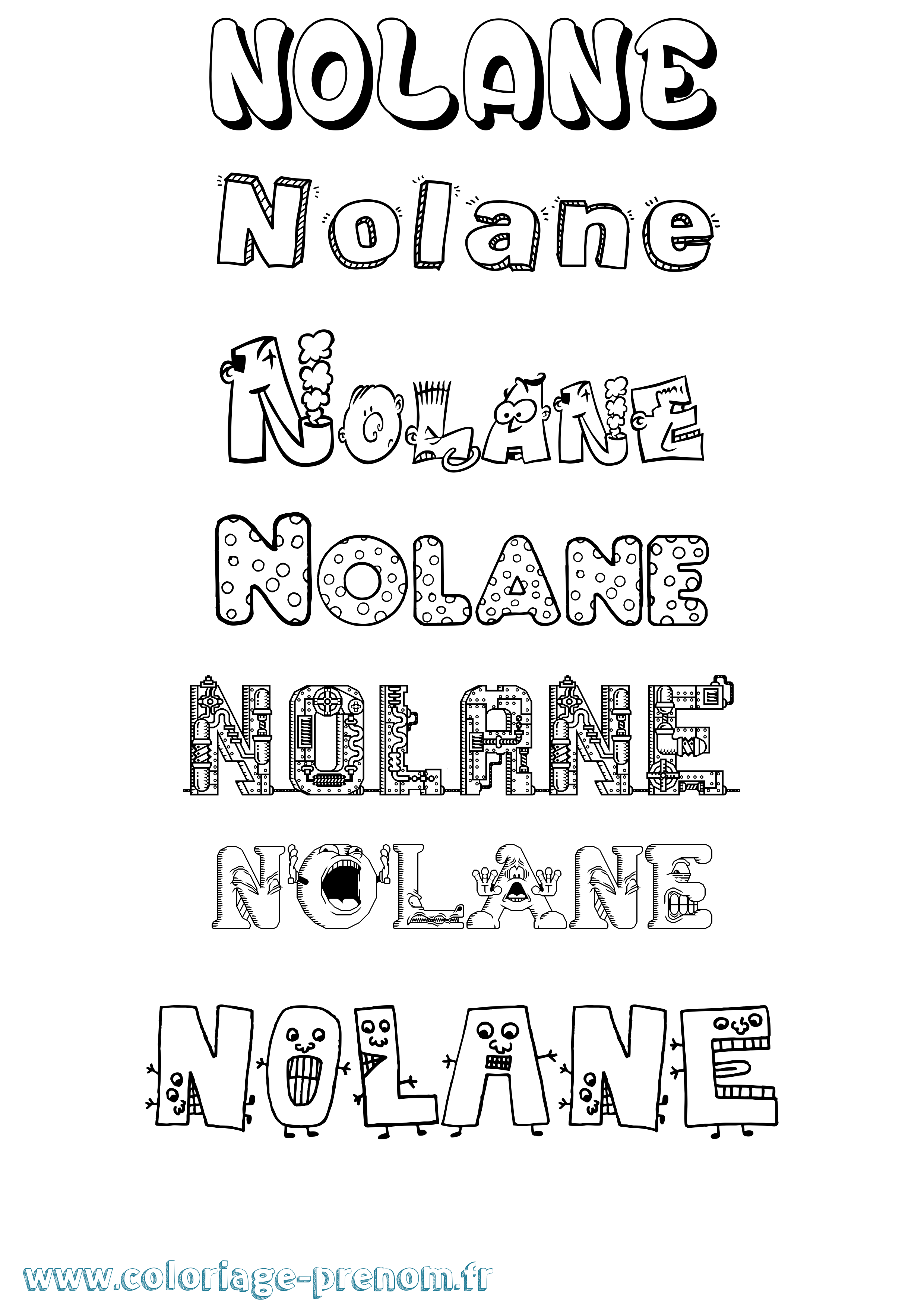 Coloriage Nolane Fun Coloriage prénom Nolane Fun