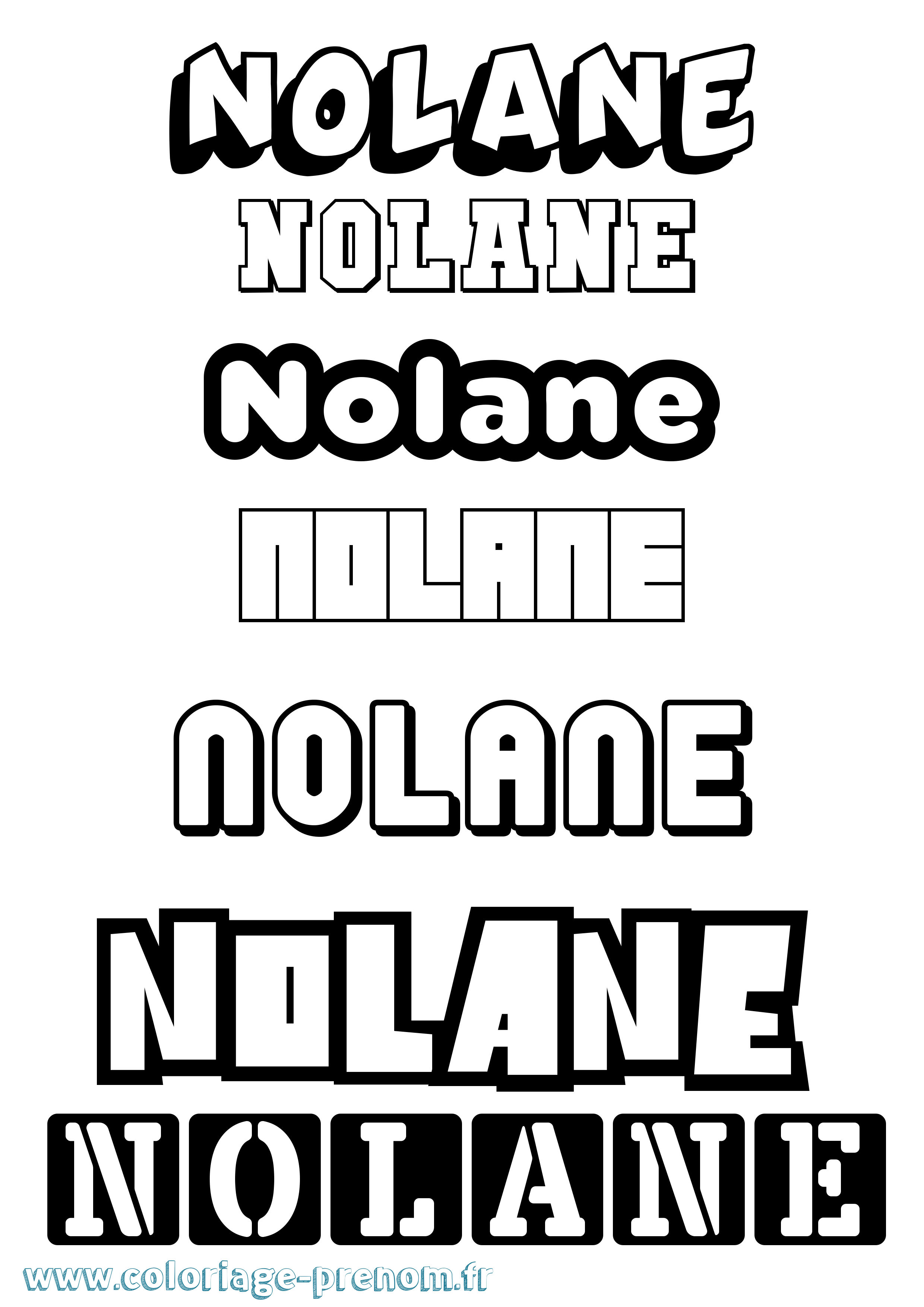 Coloriage Nolane Simple Coloriage prénom Nolane Simple