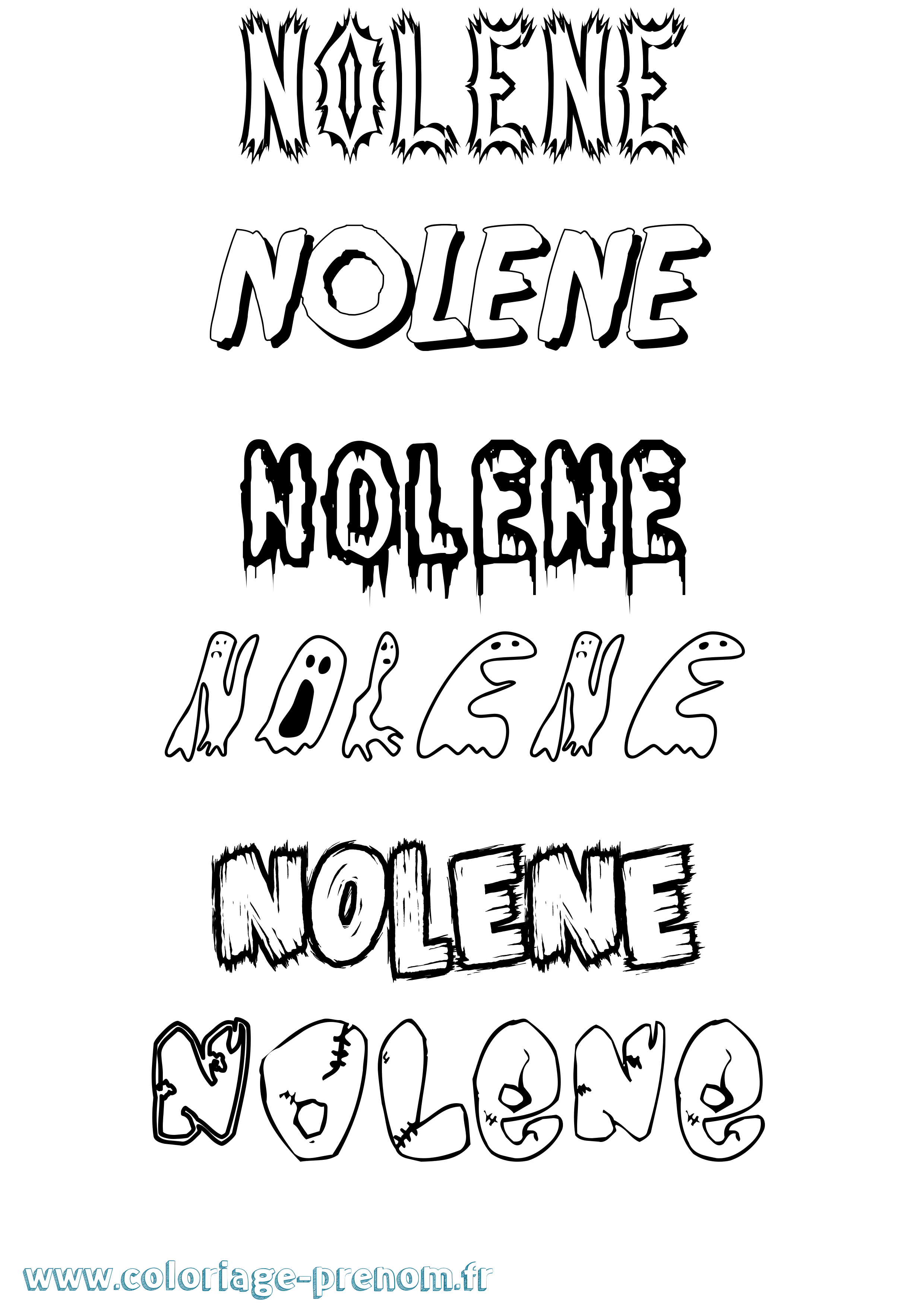 Coloriage Nolene Frisson Coloriage prénom Nolene Frisson