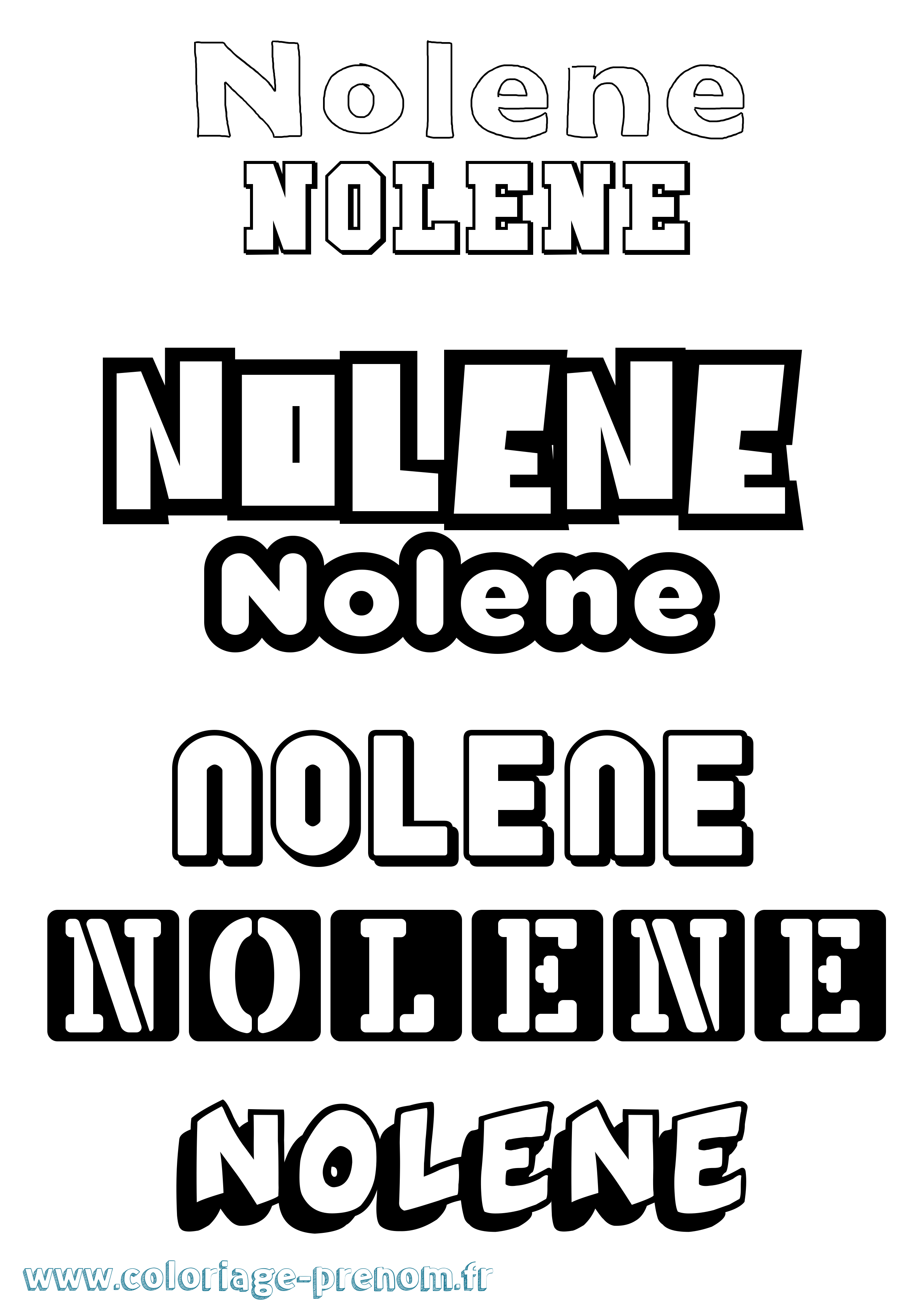 Coloriage Nolene Simple Coloriage prénom Nolene Simple