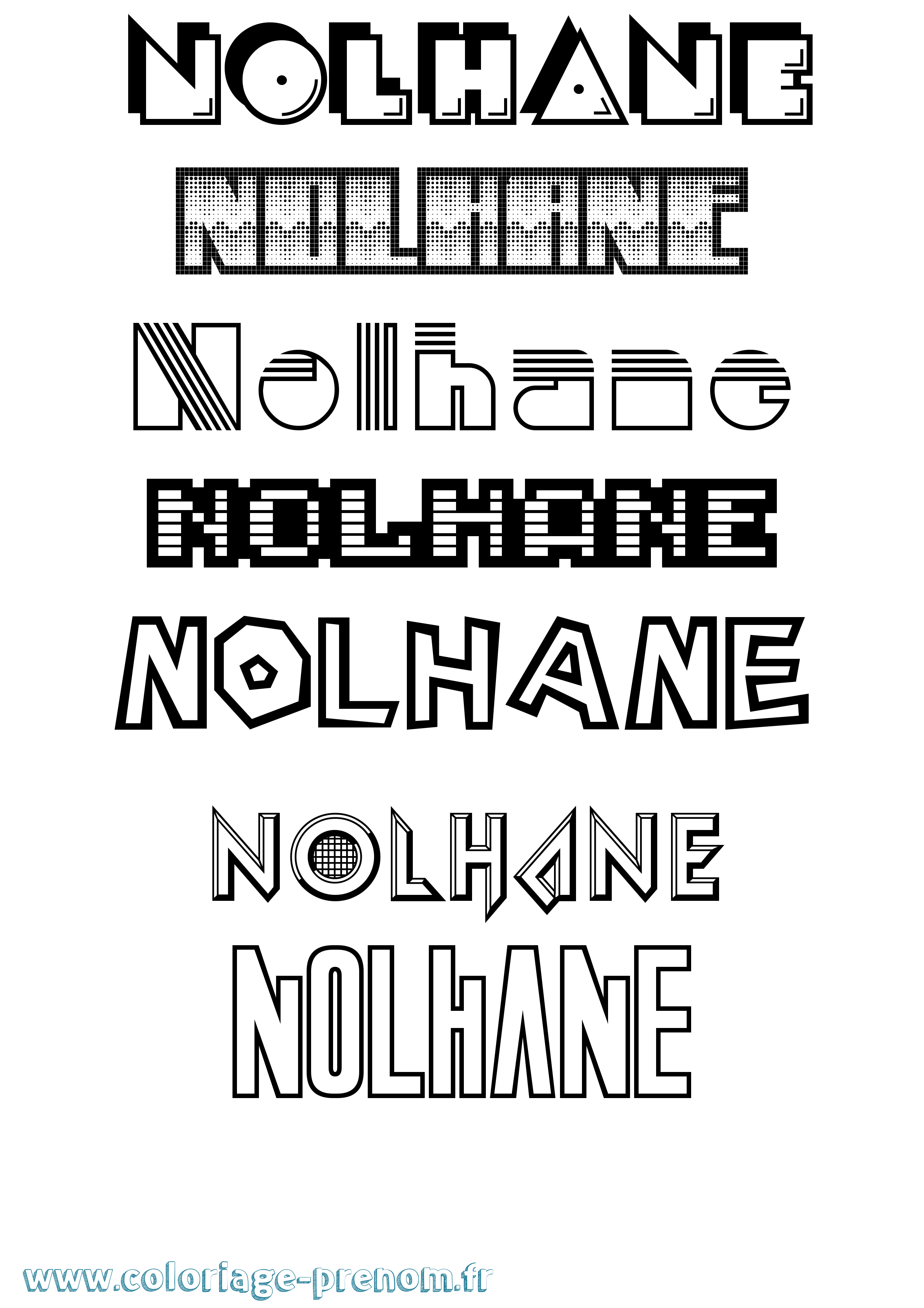 Coloriage Nolhane Jeux Vidéos Coloriage prénom Nolhane Jeux Vidéos