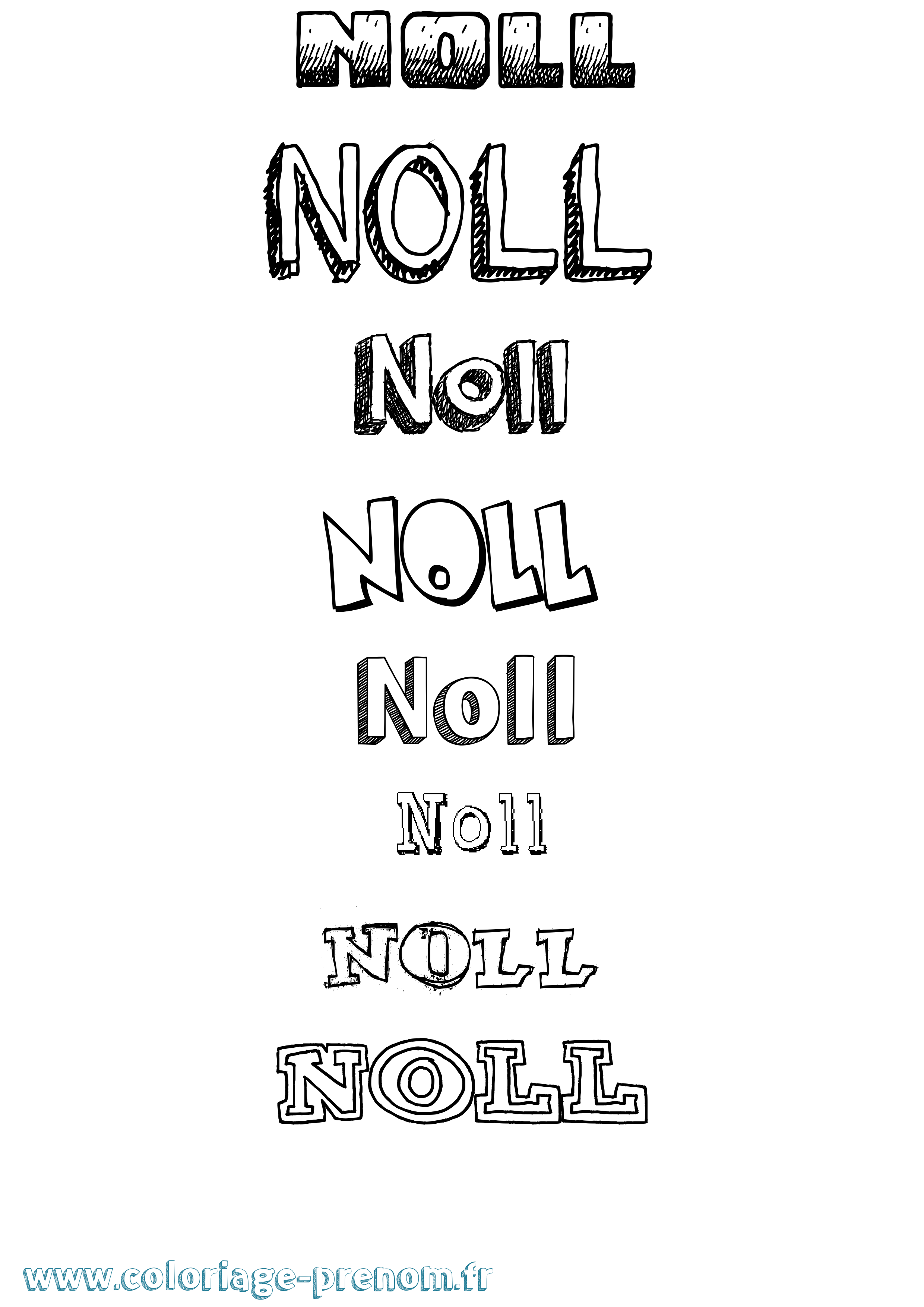 Coloriage Noll Dessiné Coloriage prénom Noll Dessiné
