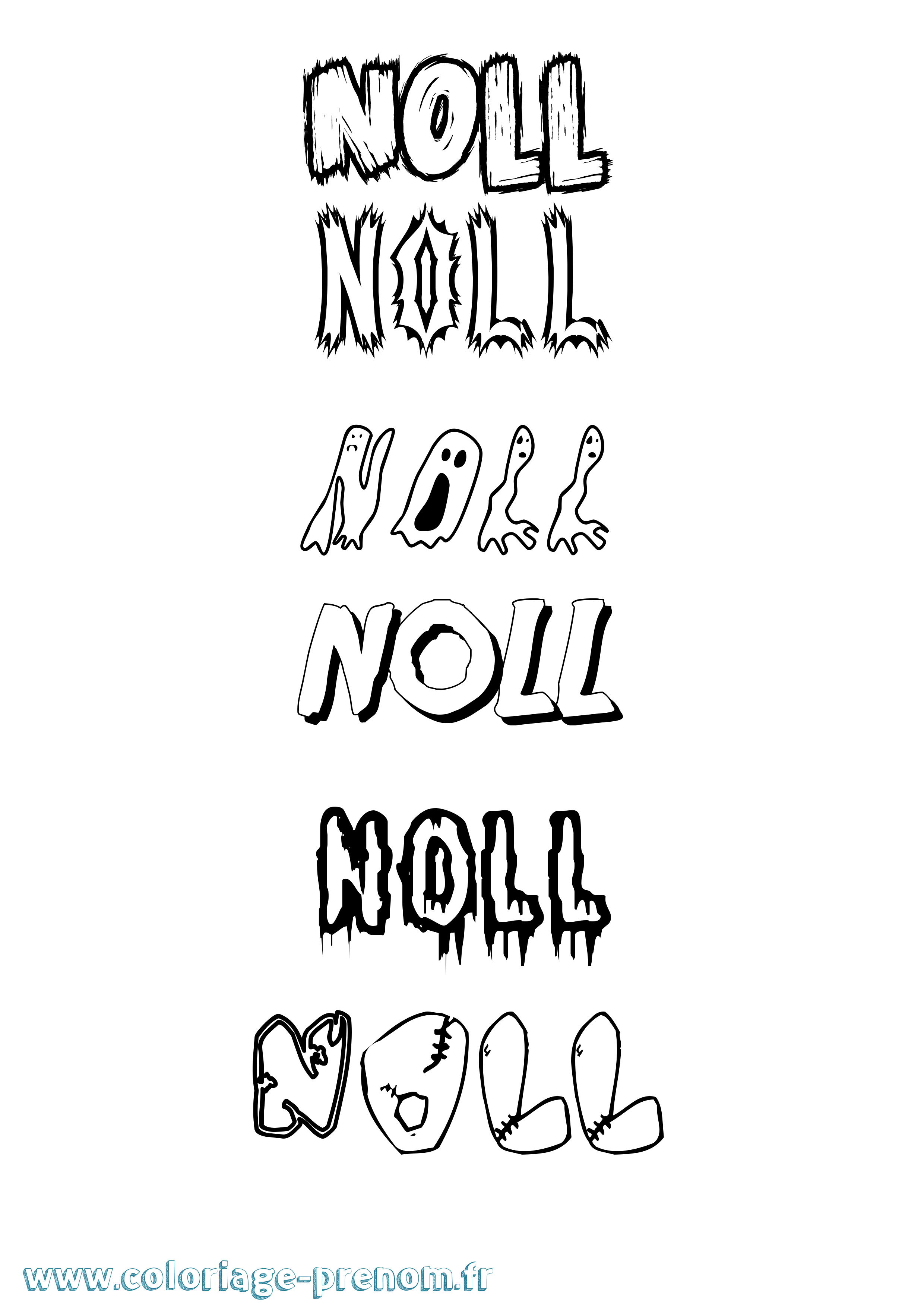 Coloriage Noll Frisson Coloriage prénom Noll Frisson