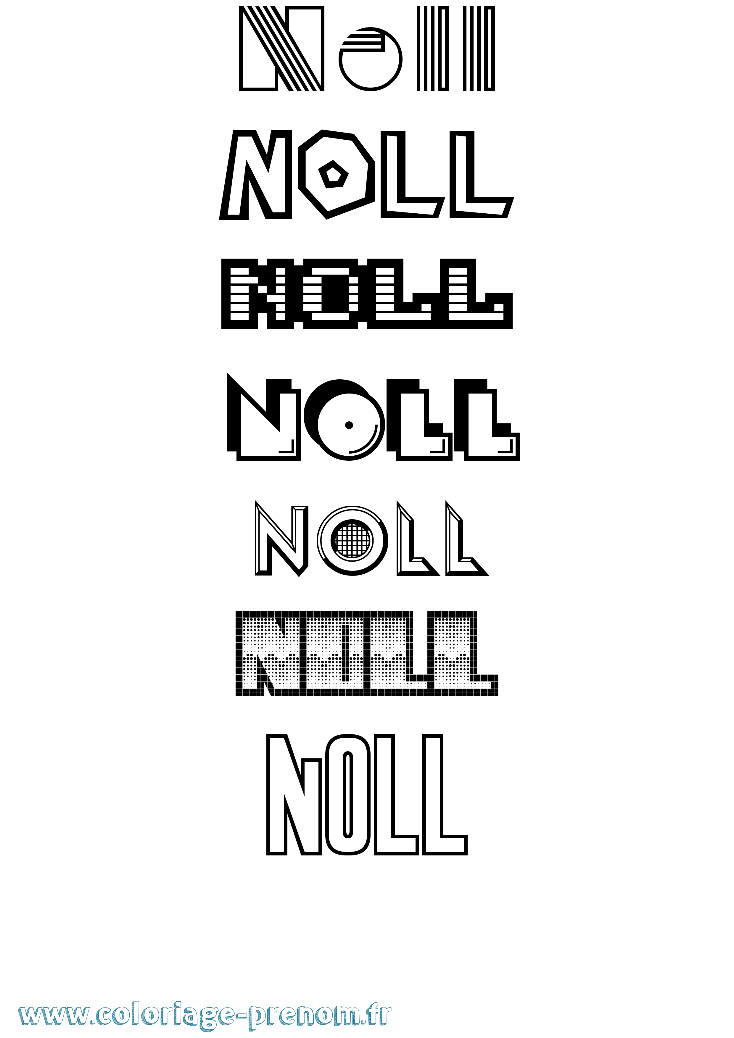 Coloriage Noll Jeux Vidéos Coloriage prénom Noll Jeux Vidéos