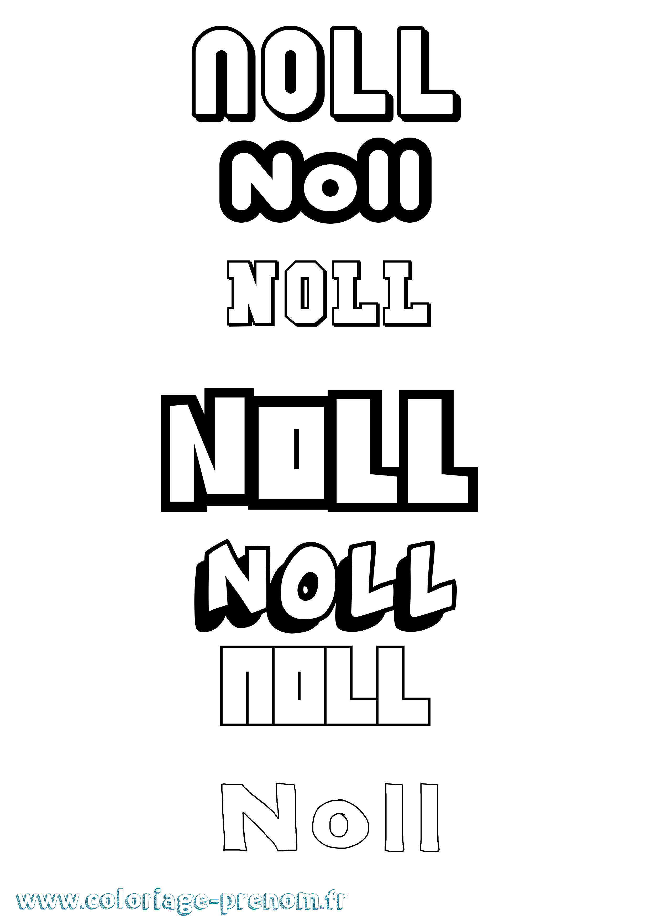 Coloriage Noll Simple Coloriage prénom Noll Simple