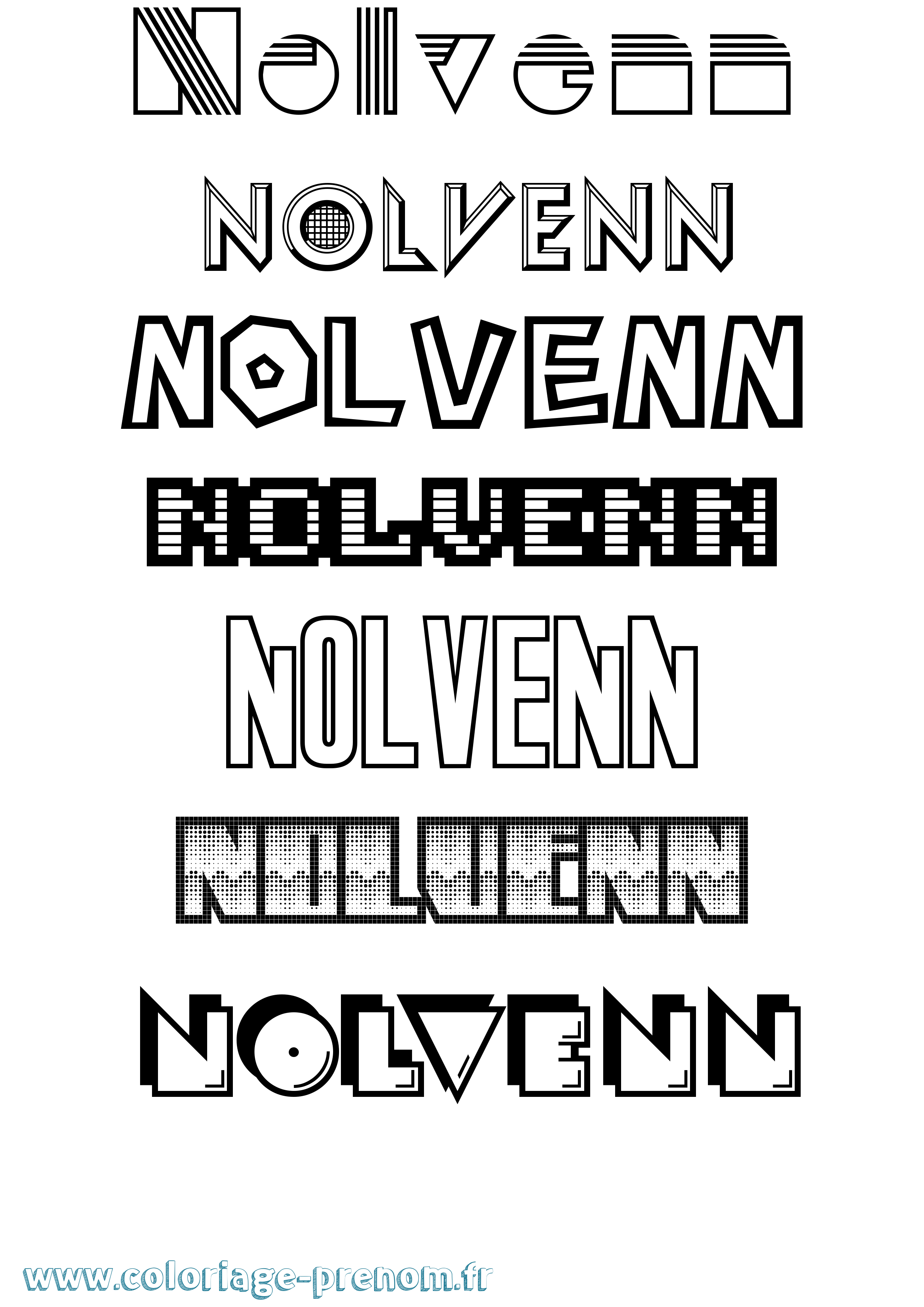 Coloriage Nolvenn Jeux Vidéos Coloriage prénom Nolvenn Jeux Vidéos