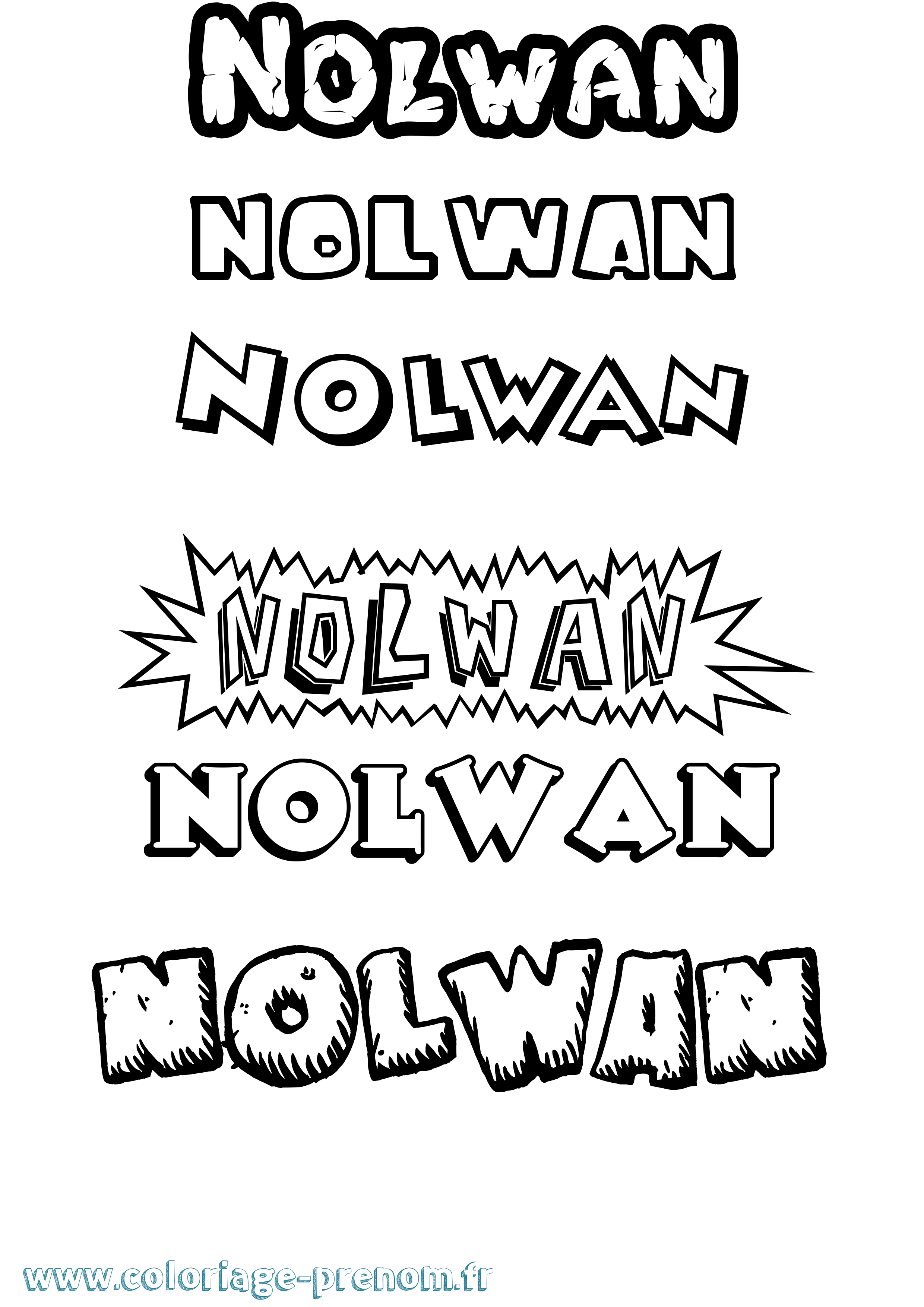 Coloriage Nolwan Dessin Animé Coloriage prénom Nolwan Dessin Animé