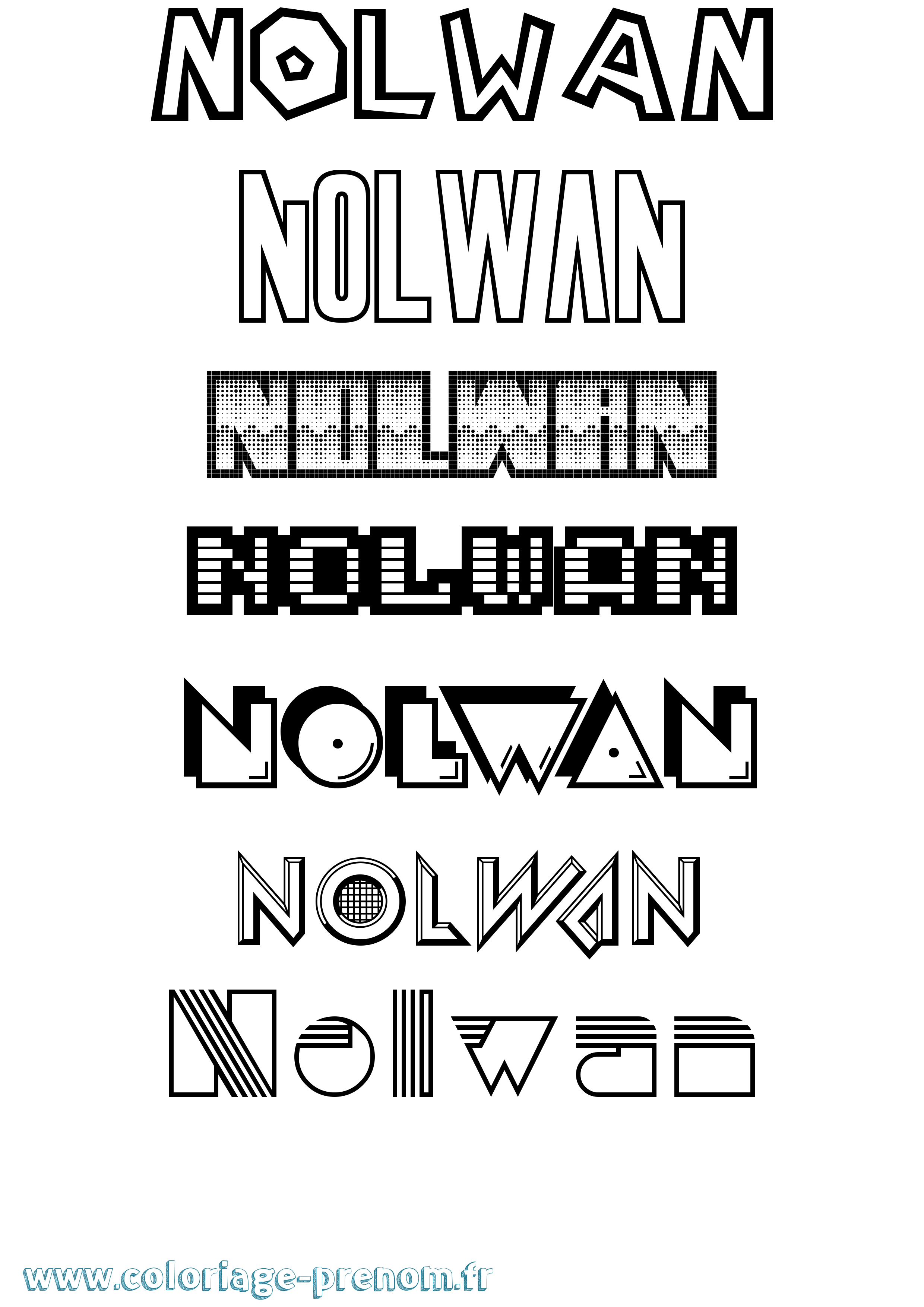 Coloriage Nolwan Jeux Vidéos Coloriage prénom Nolwan Jeux Vidéos