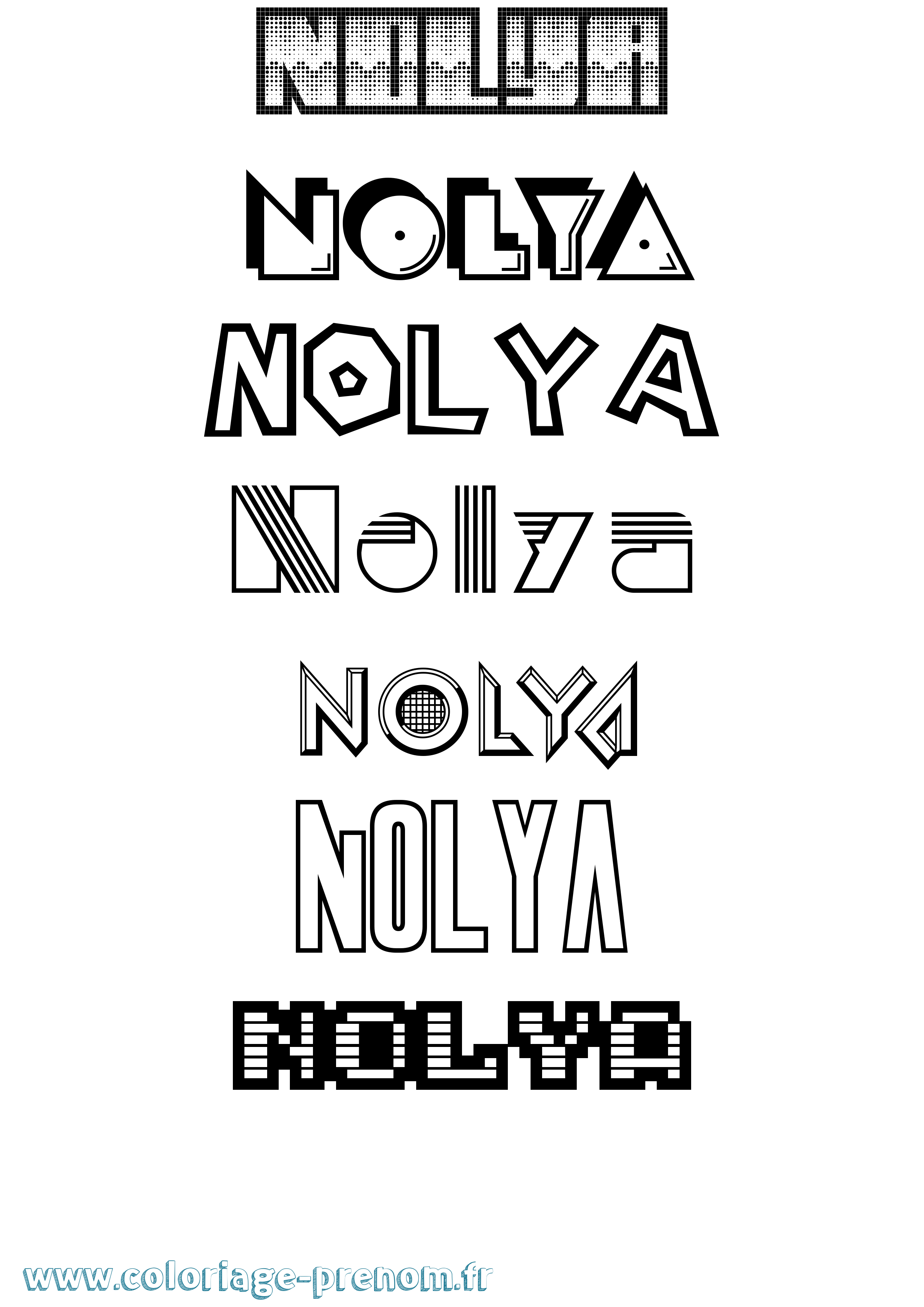 Coloriage Nolya Jeux Vidéos Coloriage prénom Nolya Jeux Vidéos