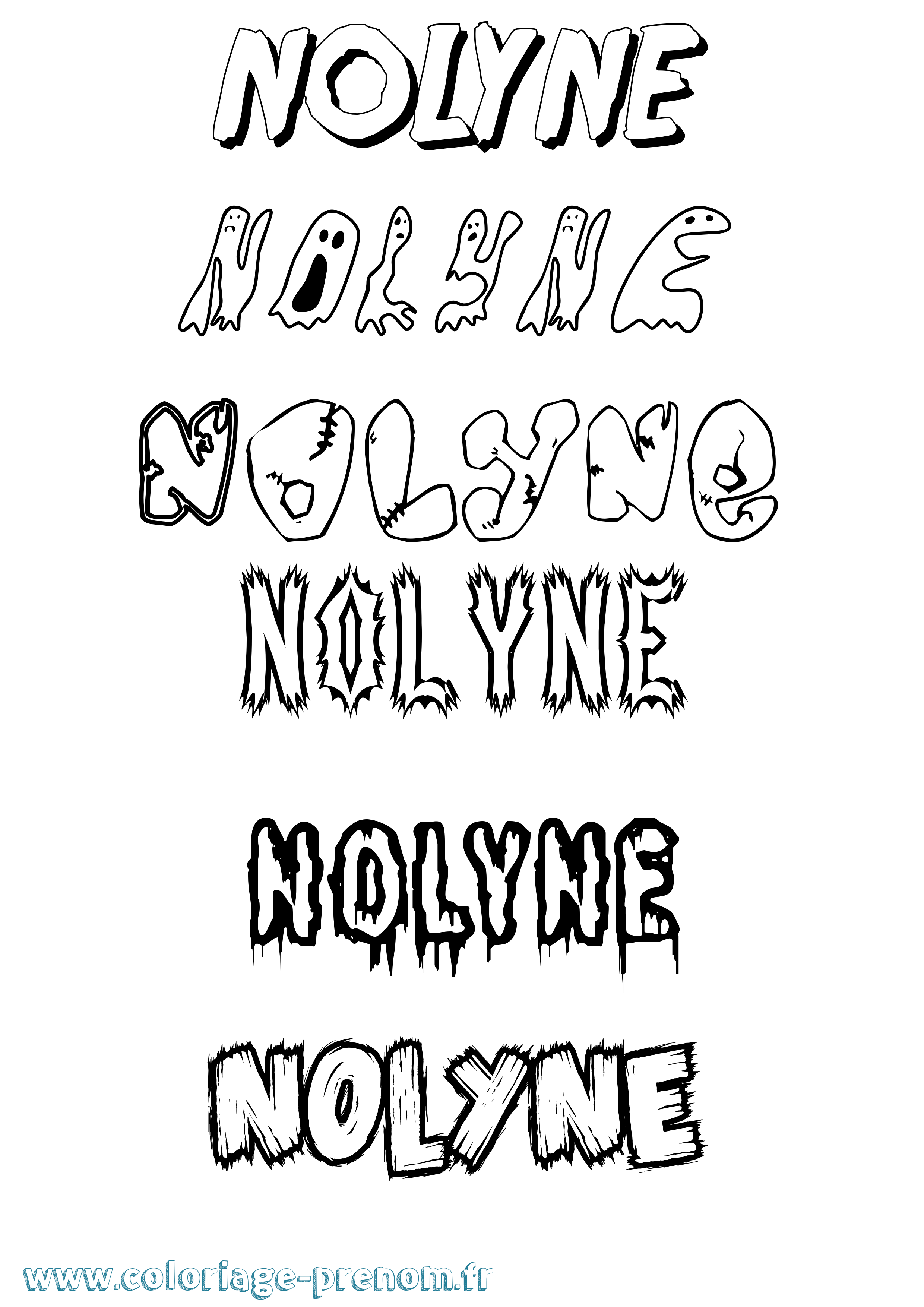 Coloriage Nolyne Frisson Coloriage prénom Nolyne Frisson