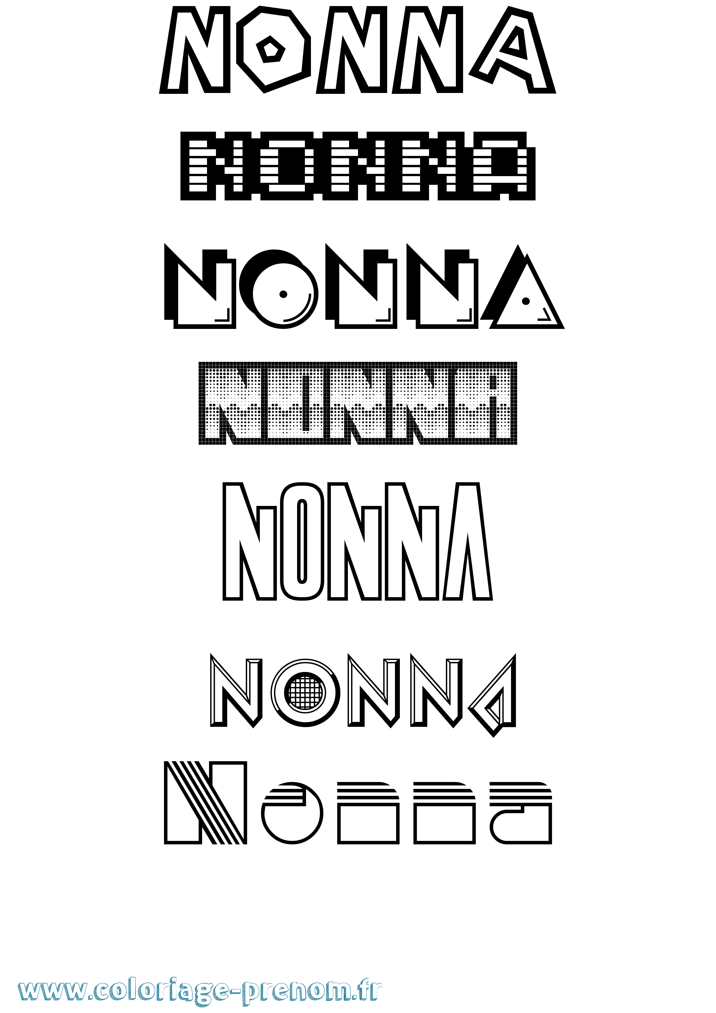 Coloriage Nonna Jeux Vidéos Coloriage prénom Nonna Jeux Vidéos