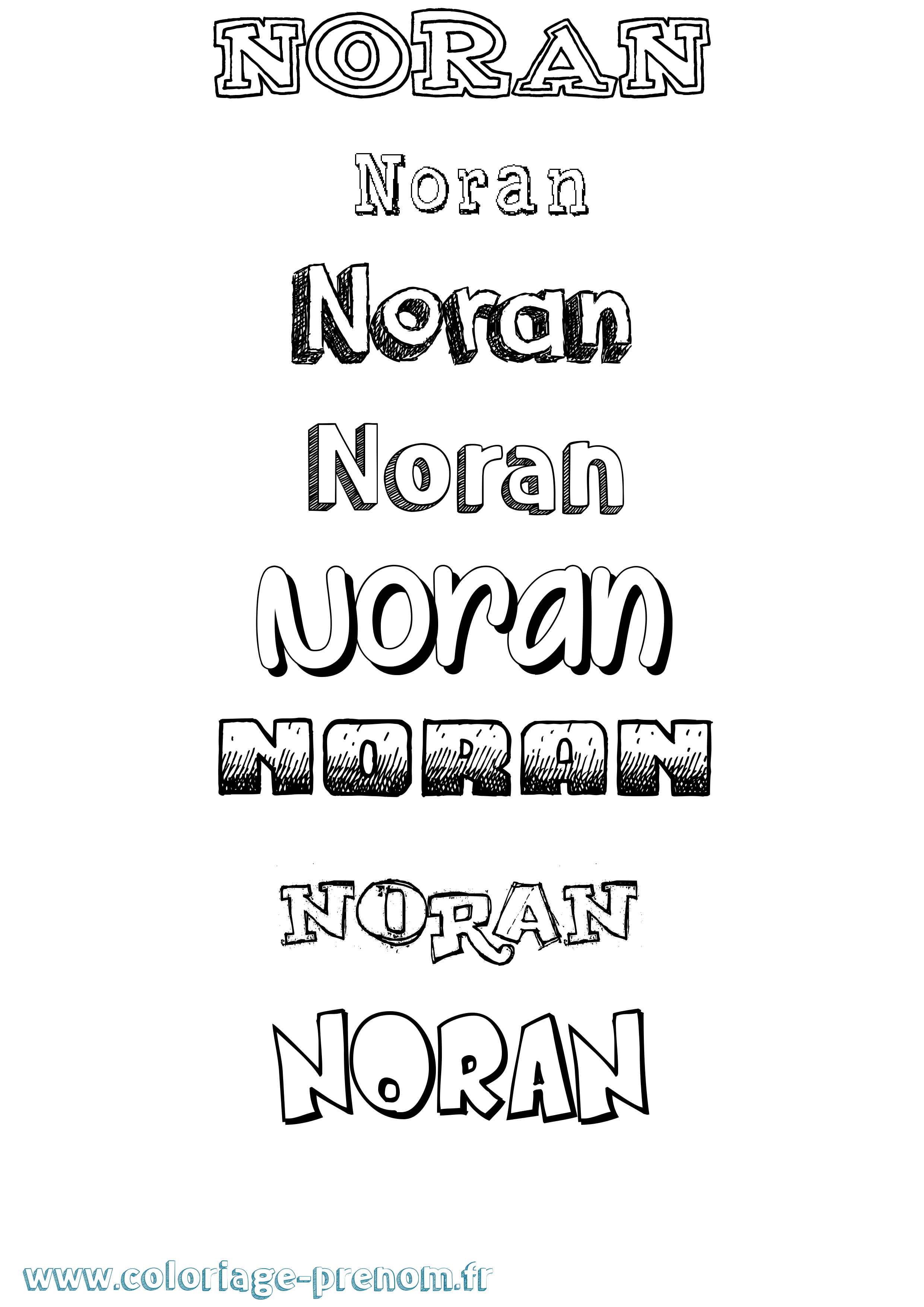 Coloriage Noran Dessiné Coloriage prénom Noran Dessiné