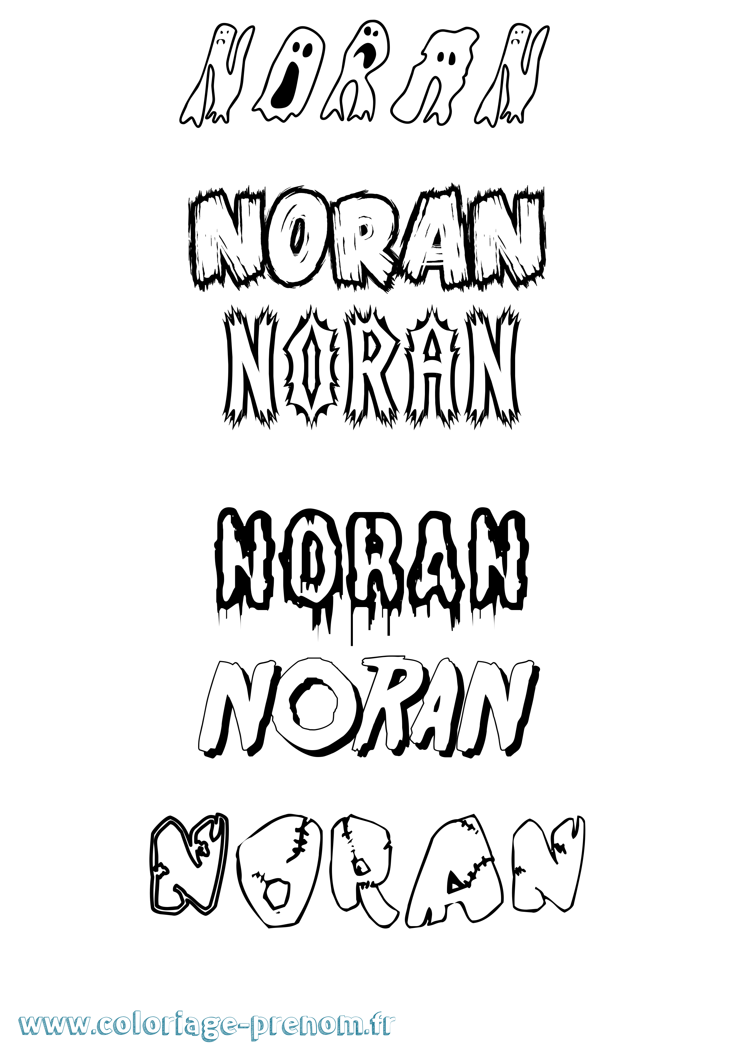 Coloriage Noran Frisson Coloriage prénom Noran Frisson