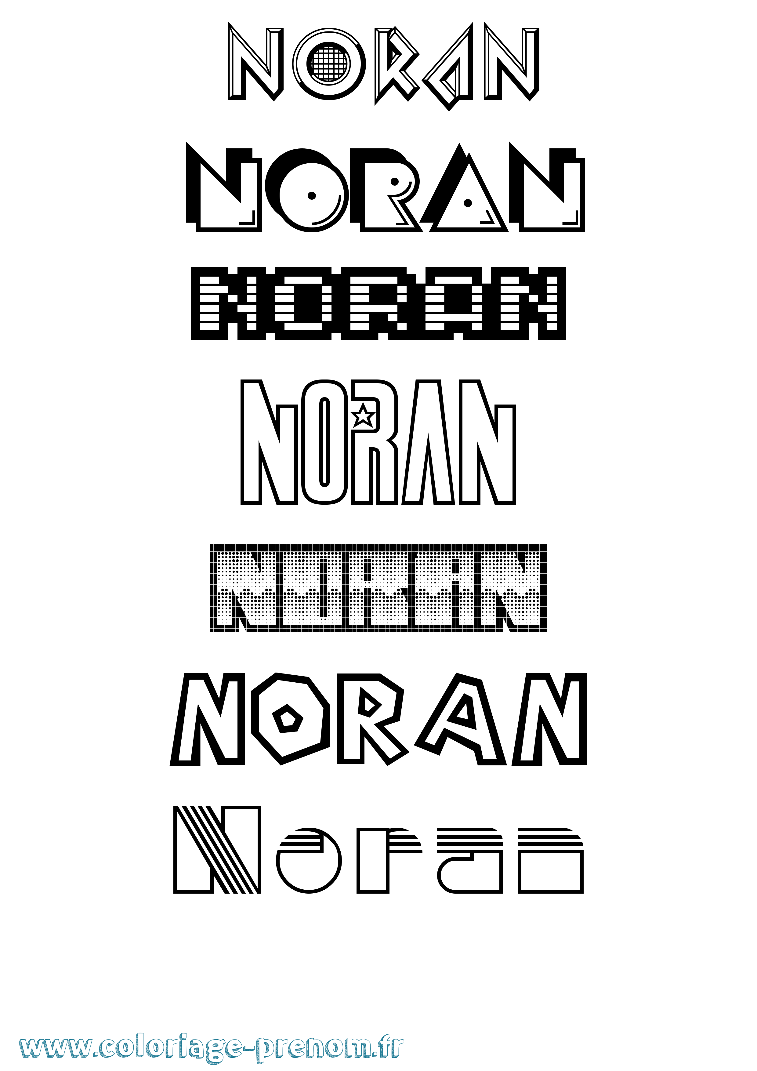 Coloriage Noran Jeux Vidéos Coloriage prénom Noran Jeux Vidéos