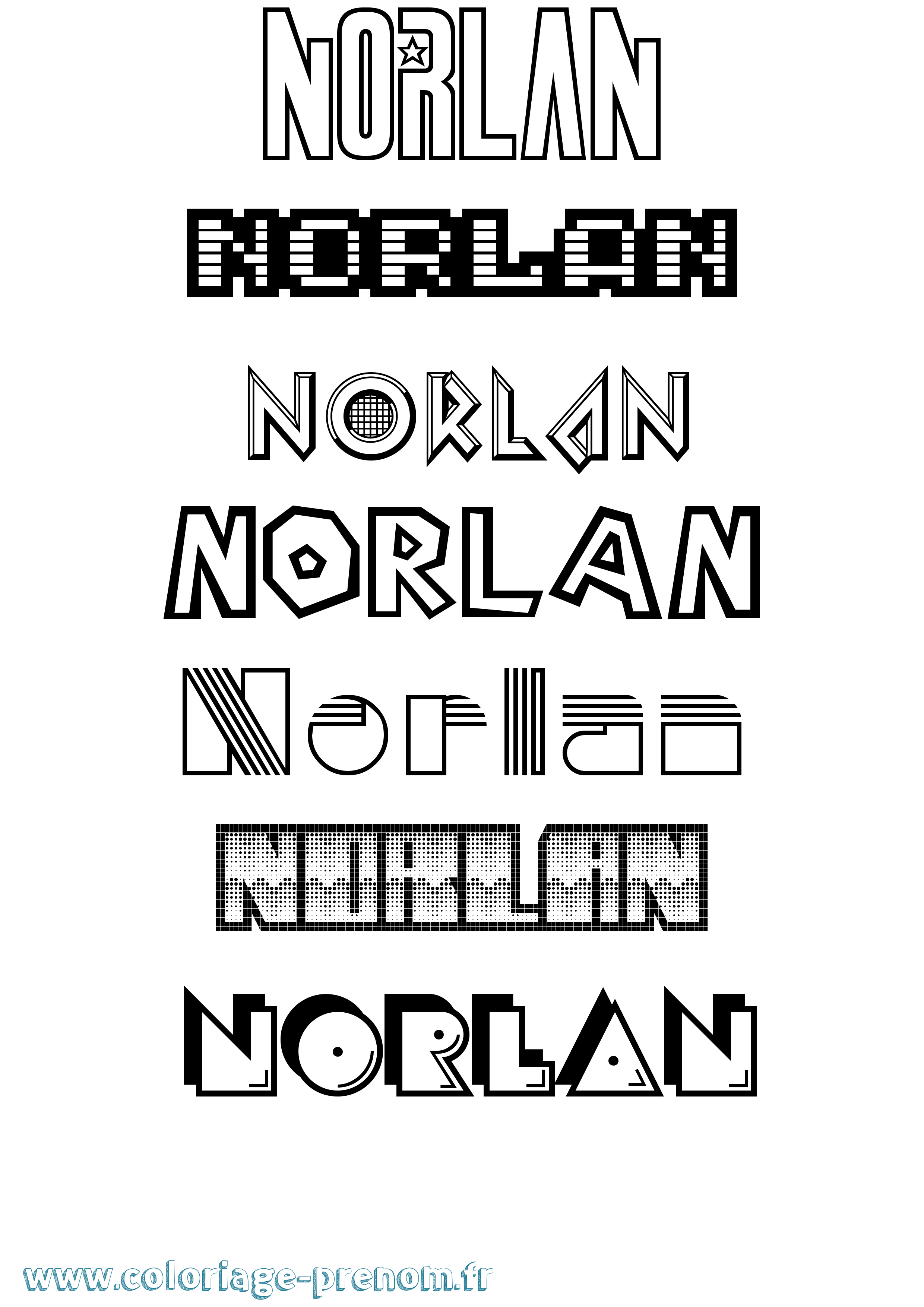 Coloriage Norlan Jeux Vidéos Coloriage prénom Norlan Jeux Vidéos