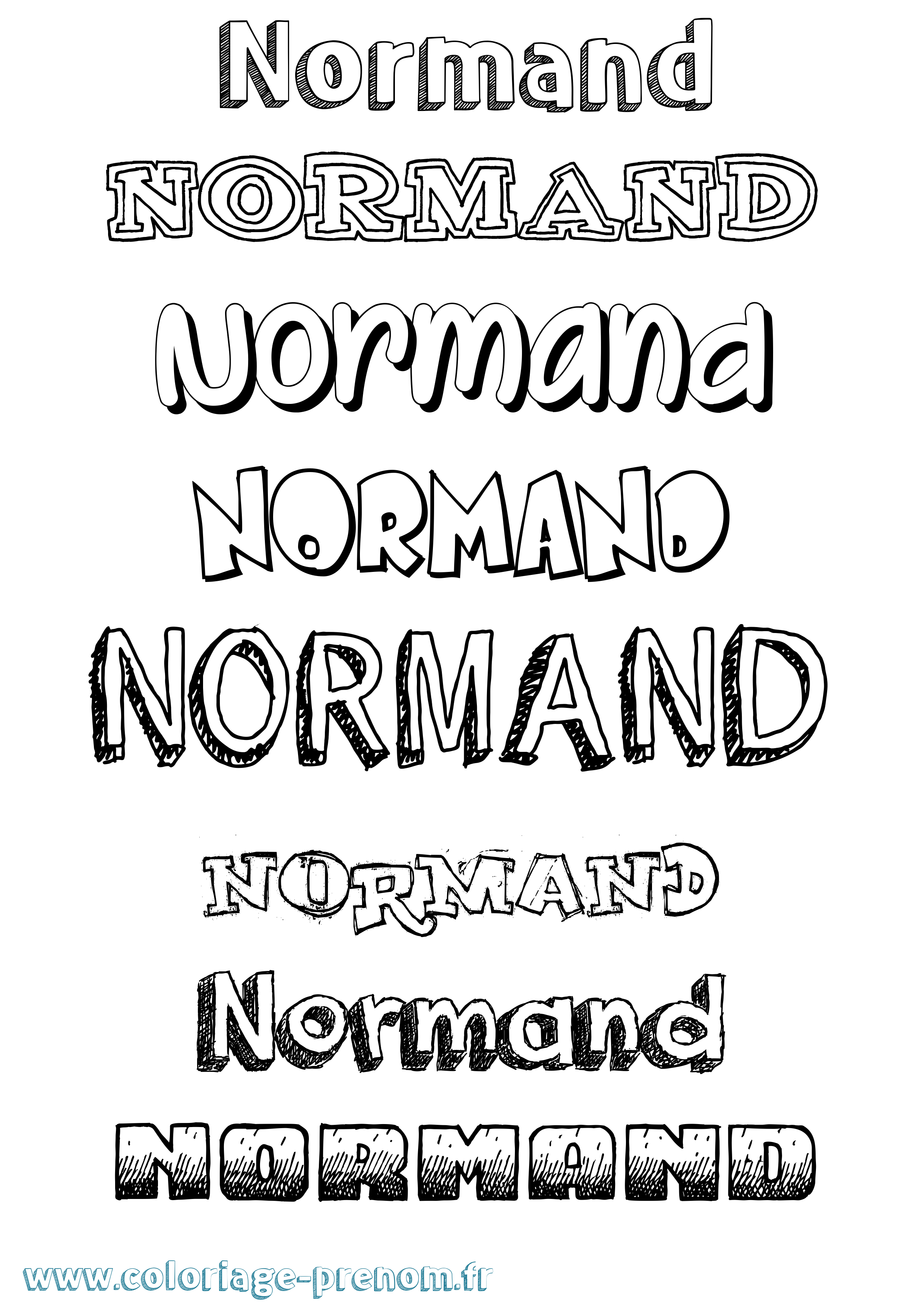Coloriage Normand Dessiné Coloriage prénom Normand Dessiné