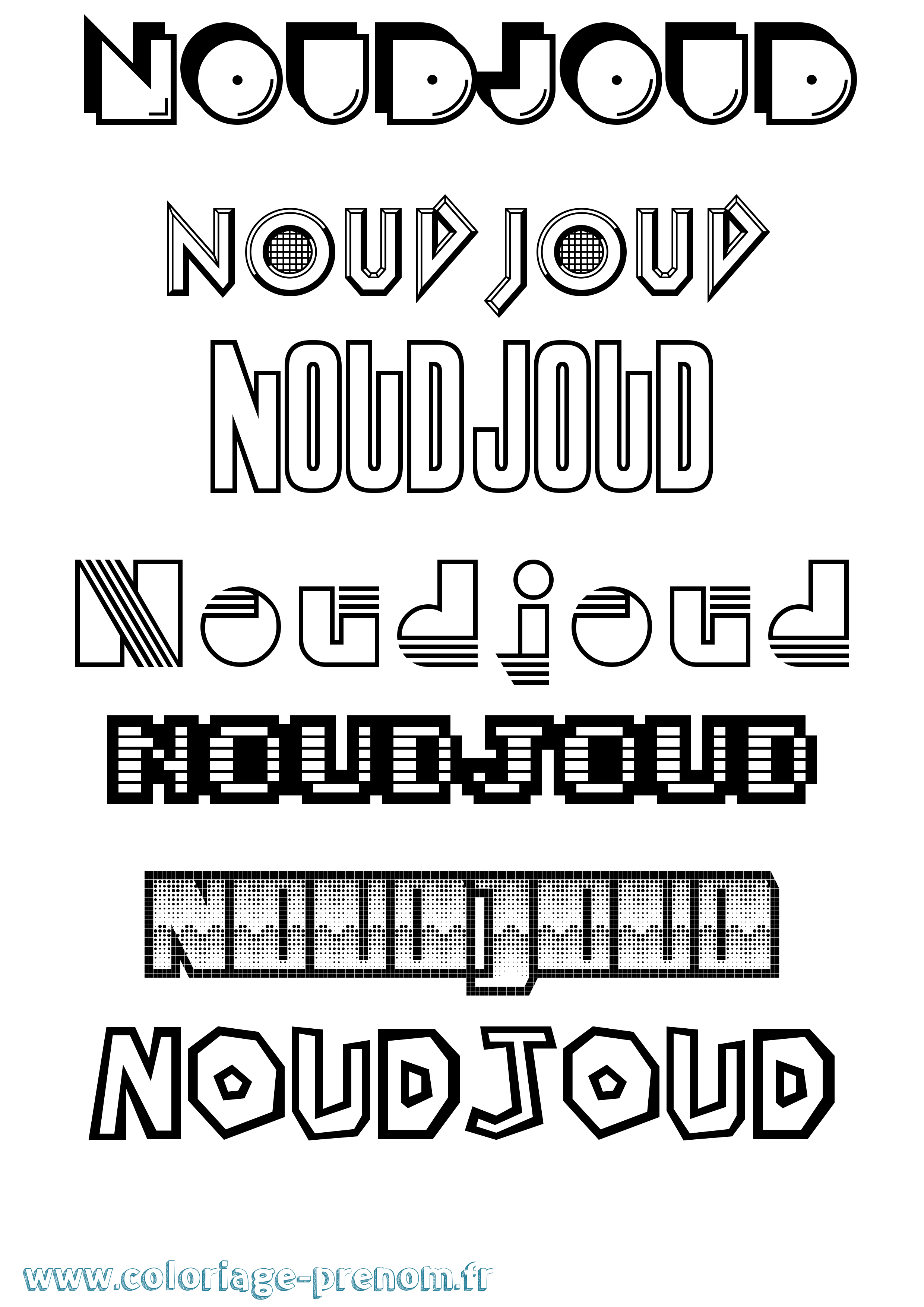 Coloriage Noudjoud Jeux Vidéos Coloriage prénom Noudjoud Jeux Vidéos