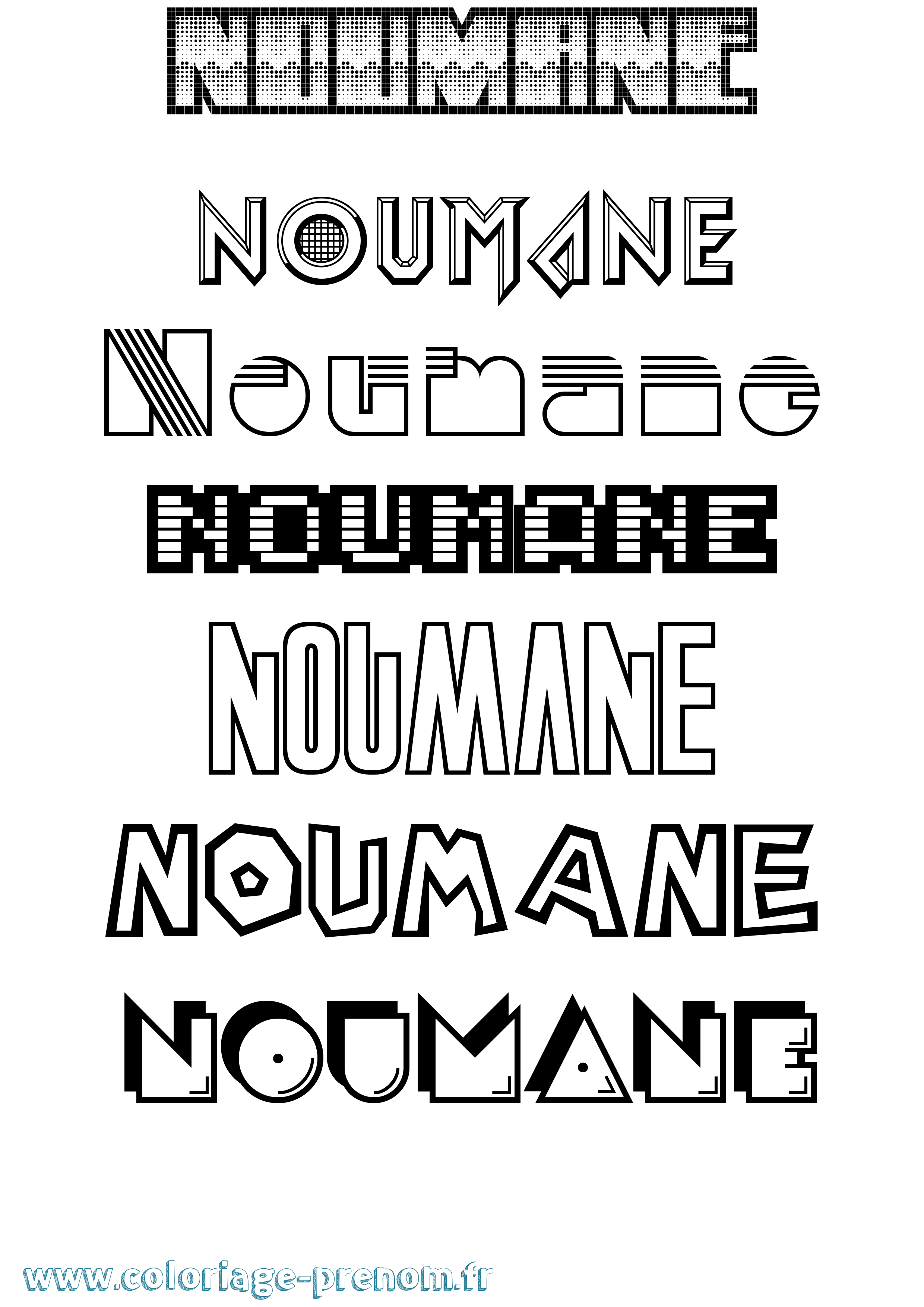 Coloriage Noumane Jeux Vidéos Coloriage prénom Noumane Jeux Vidéos
