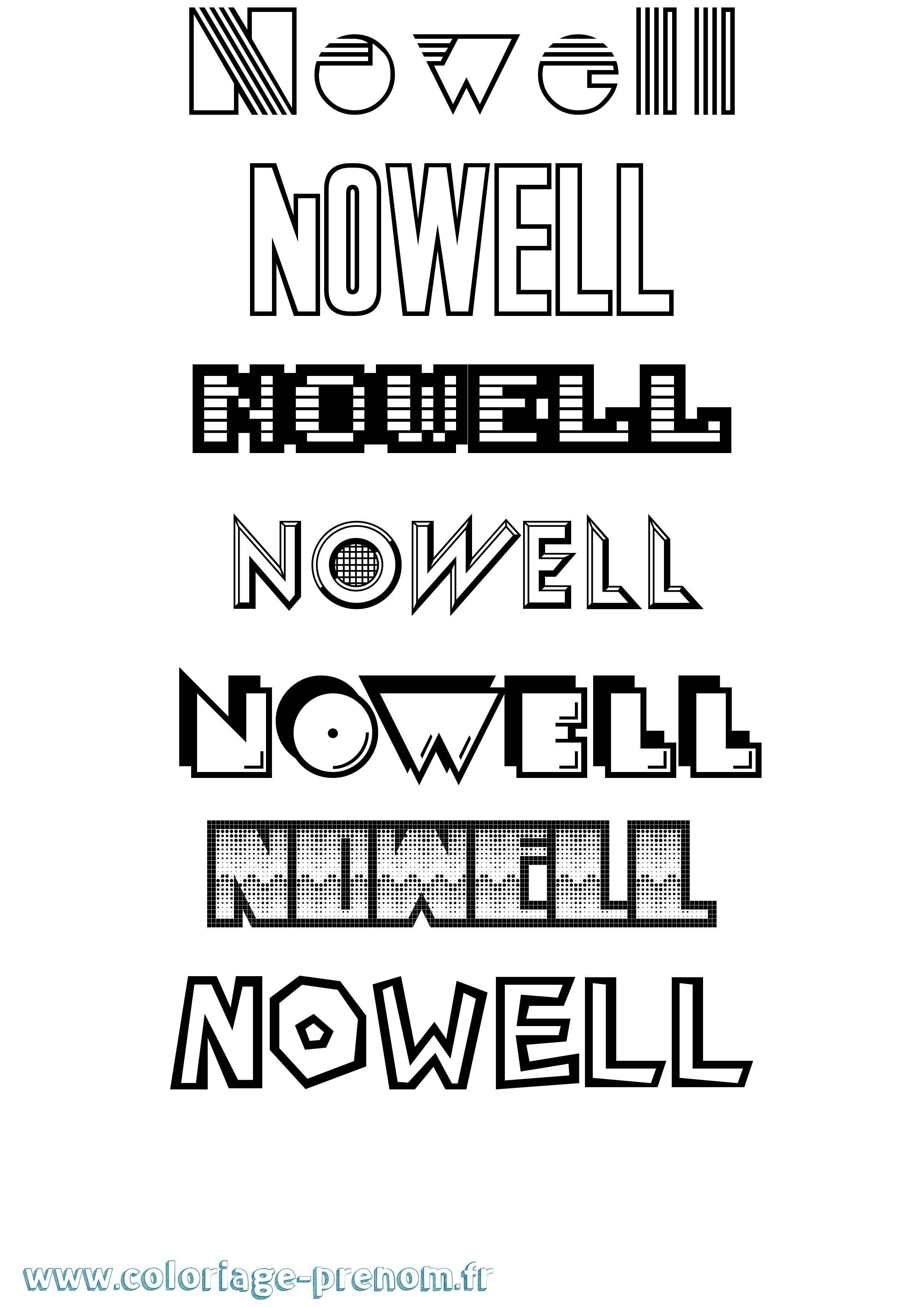Coloriage Nowell Jeux Vidéos Coloriage prénom Nowell Jeux Vidéos