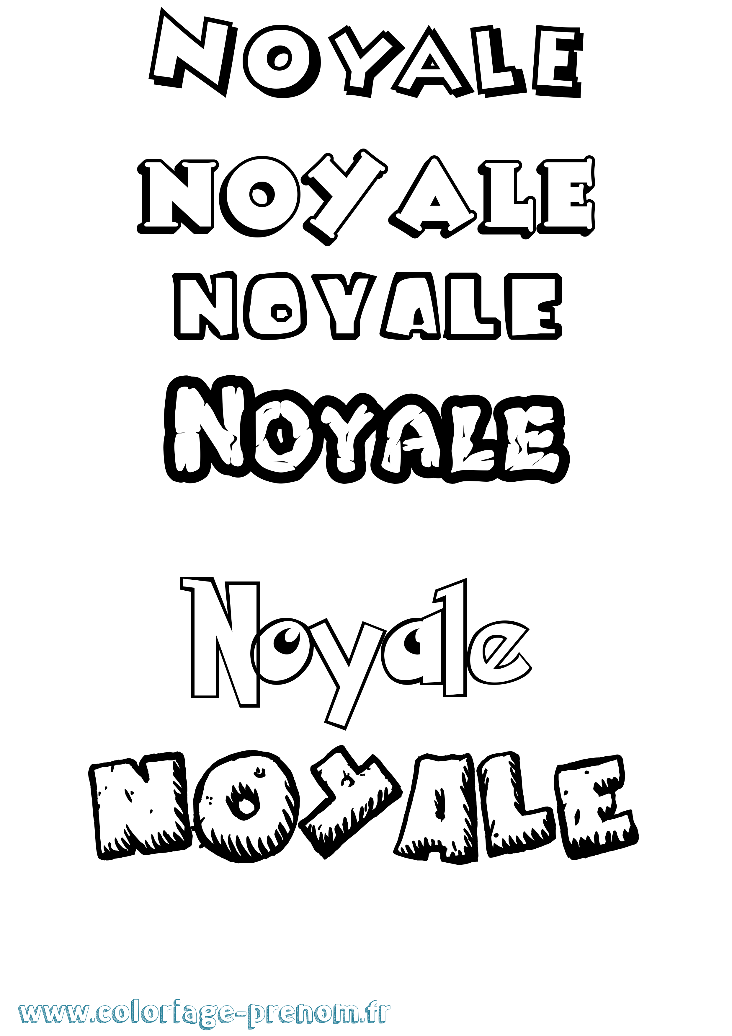 Coloriage Noyale Dessin Animé Coloriage prénom Noyale Dessin Animé