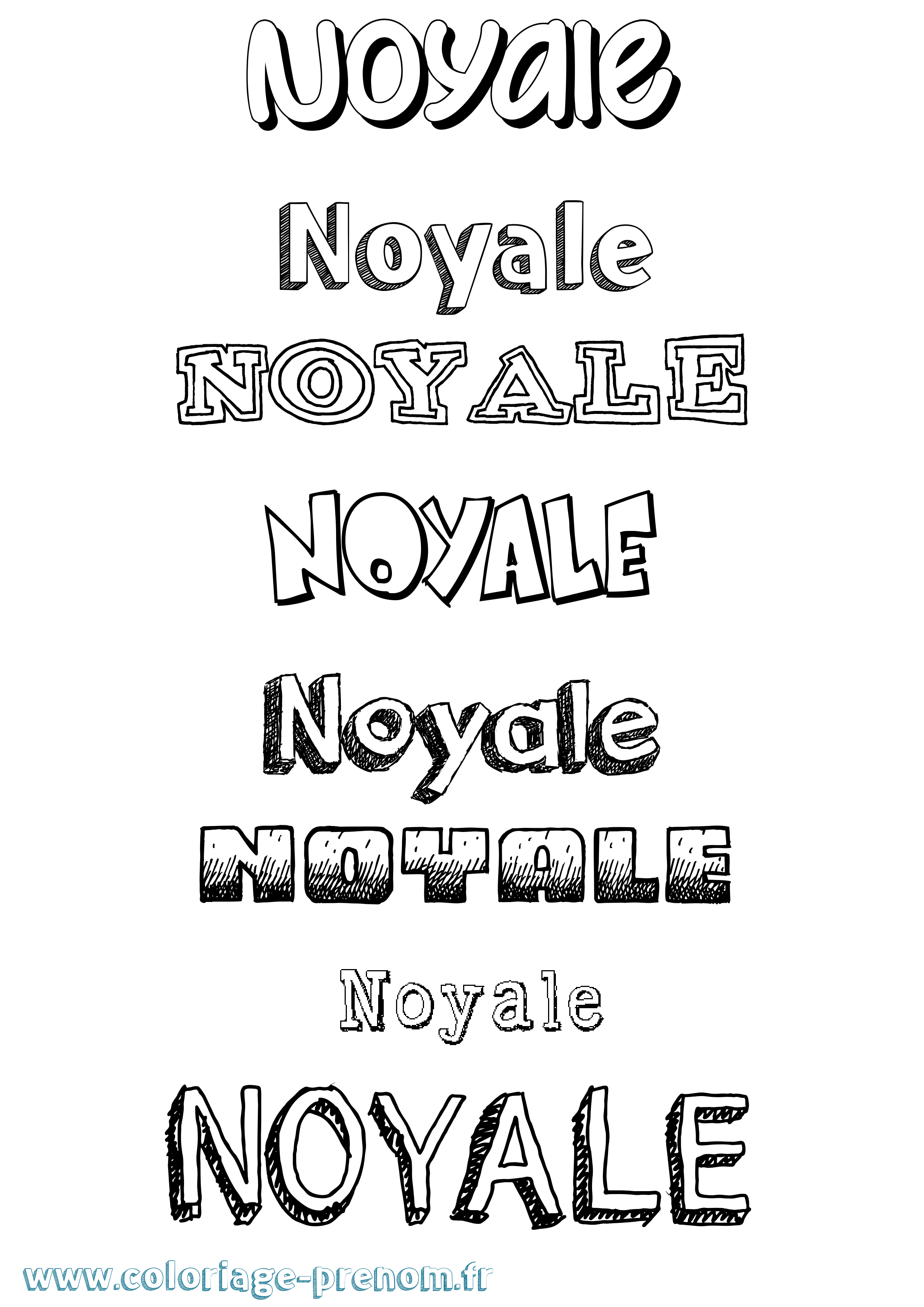 Coloriage Noyale Dessiné Coloriage prénom Noyale Dessiné
