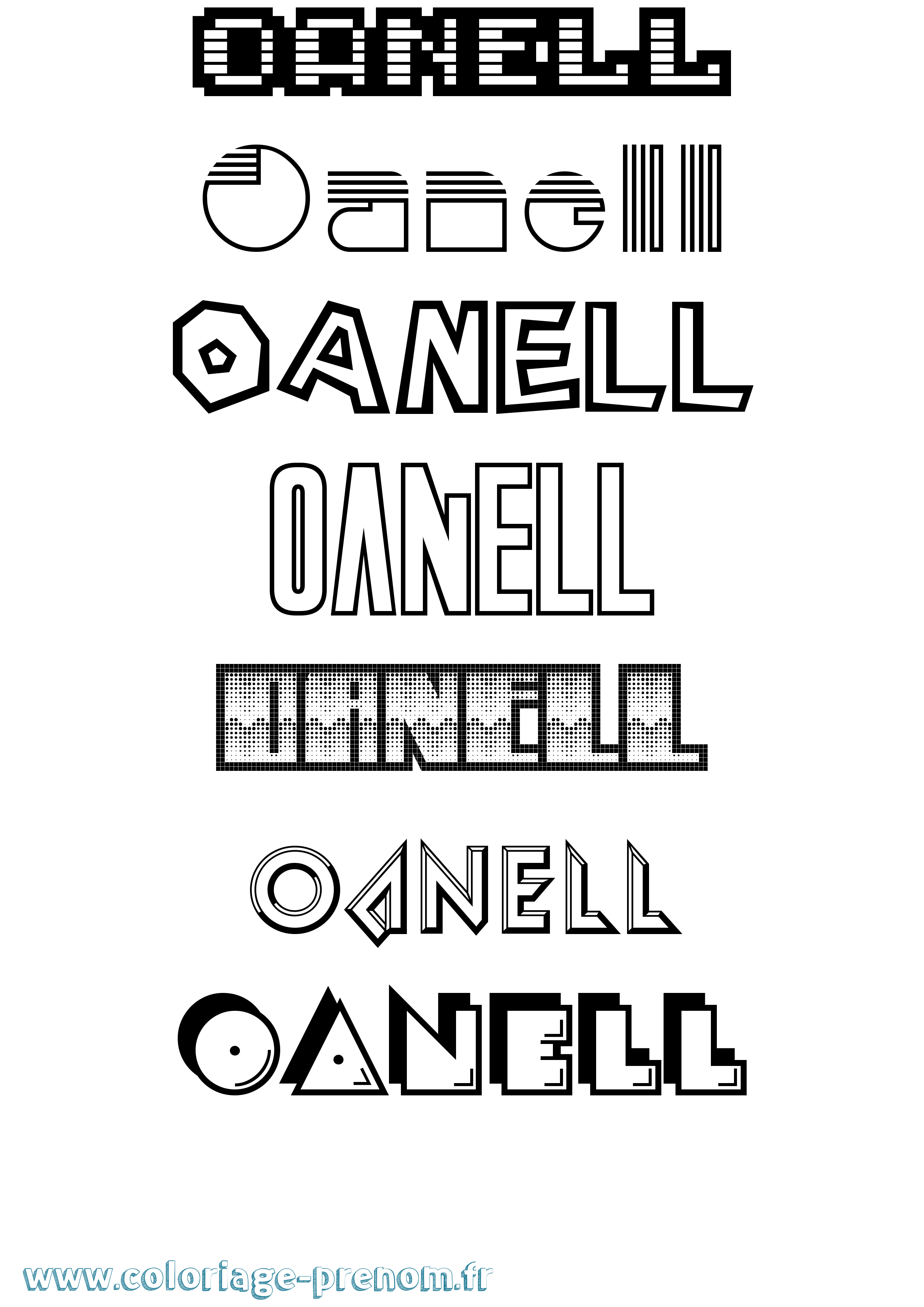 Coloriage Oanell Jeux Vidéos Coloriage prénom Oanell Jeux Vidéos