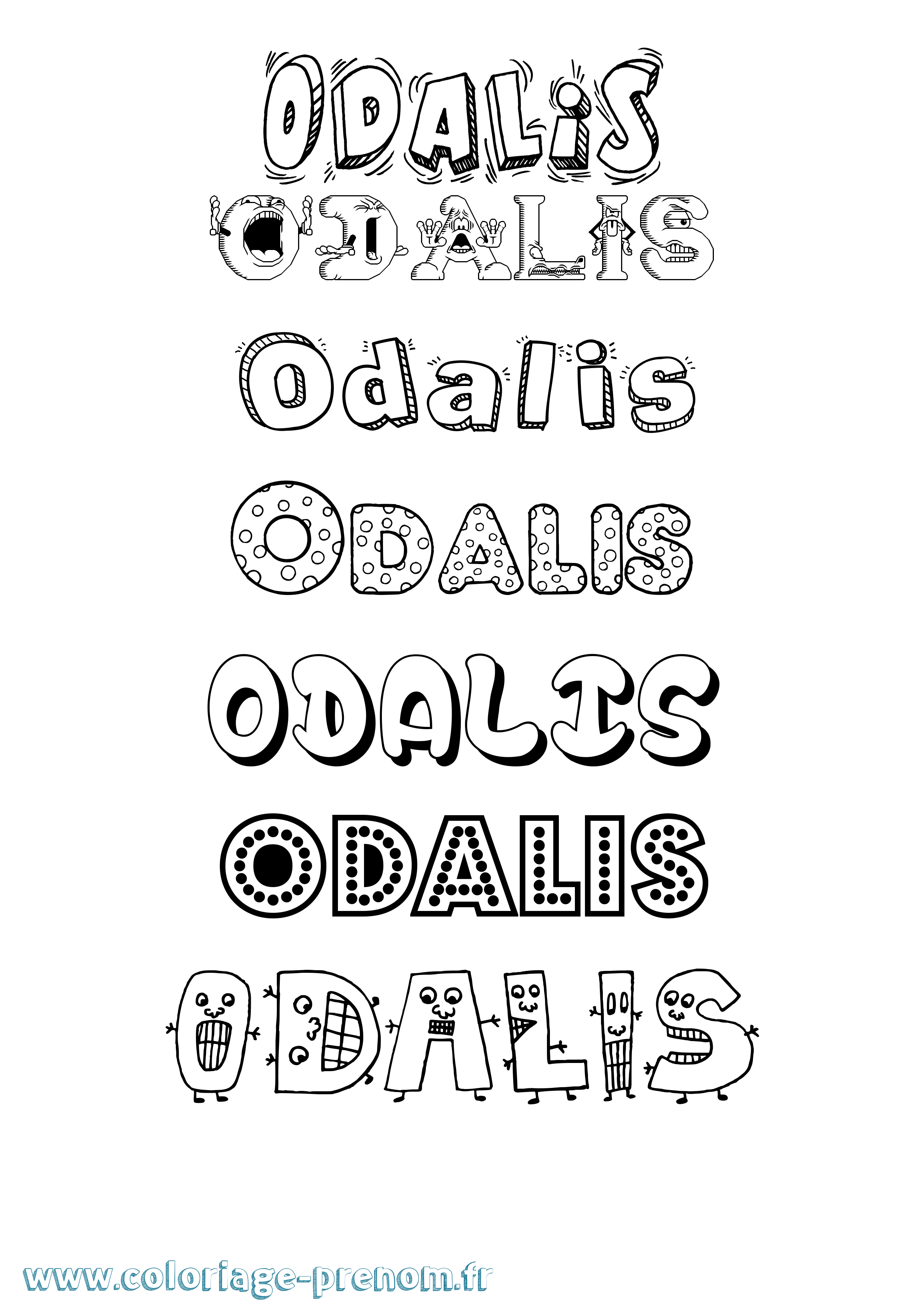 Coloriage Odalis Fun Coloriage prénom Odalis Fun