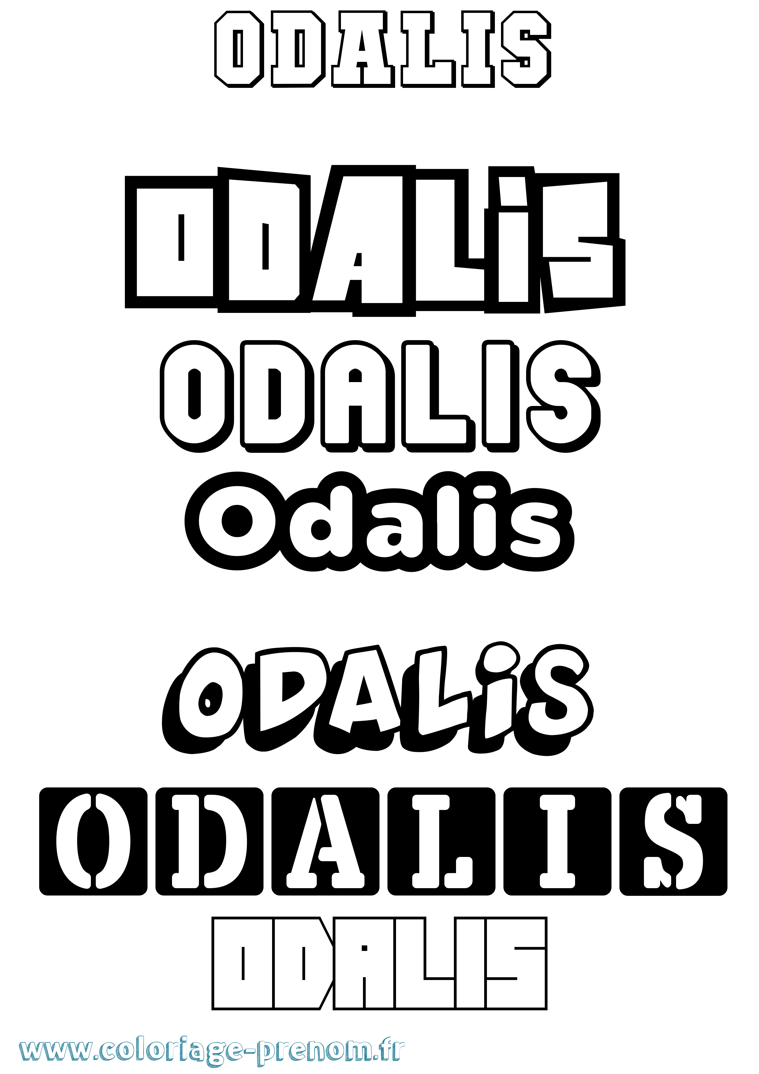 Coloriage Odalis Simple Coloriage prénom Odalis Simple