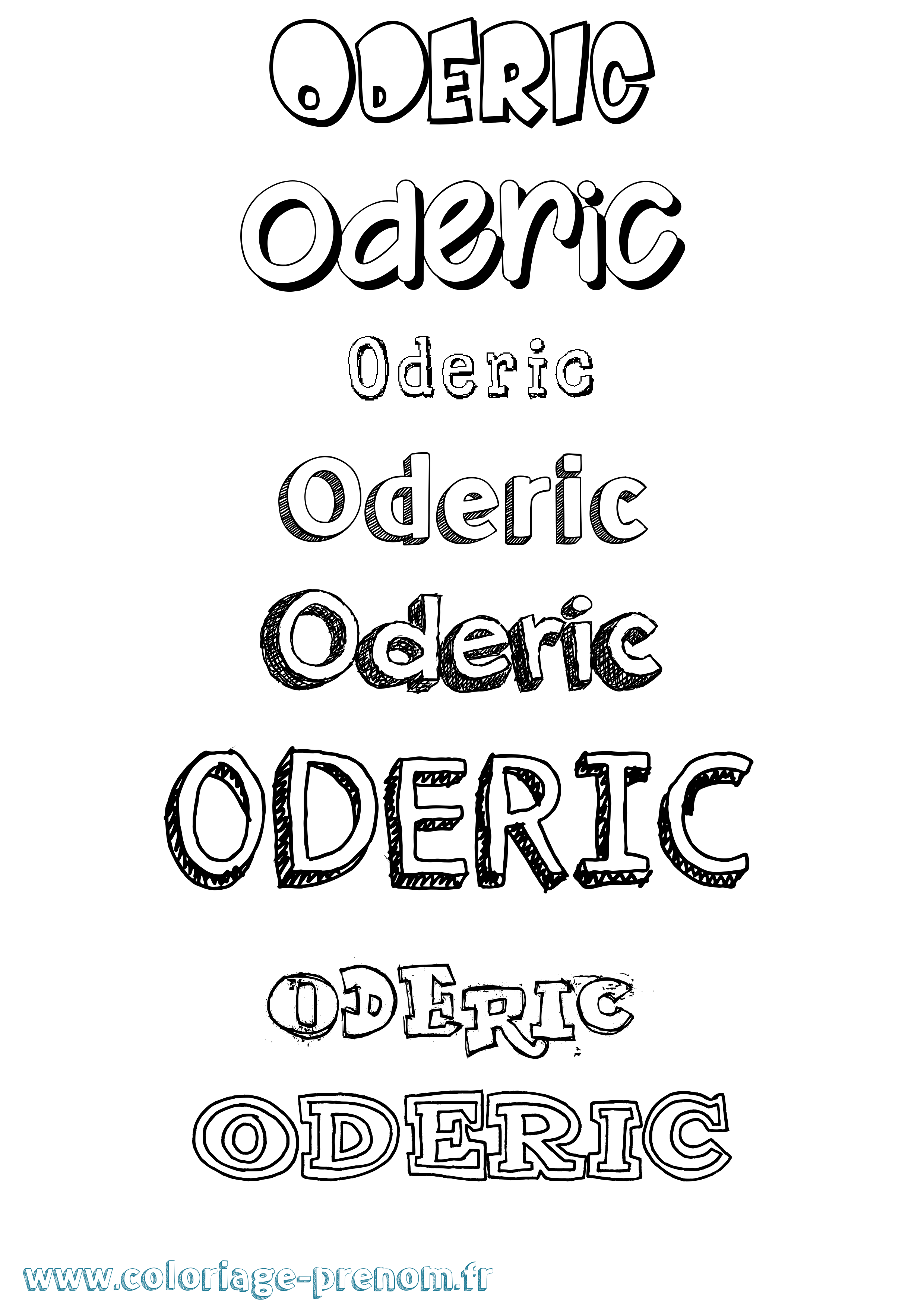 Coloriage Oderic Dessiné Coloriage prénom Oderic Dessiné